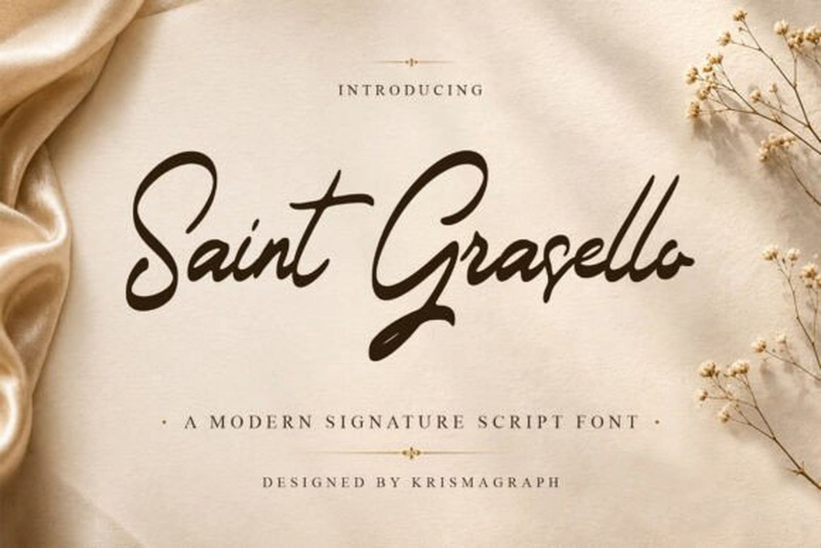 Saint Grasello Font by krismagraph