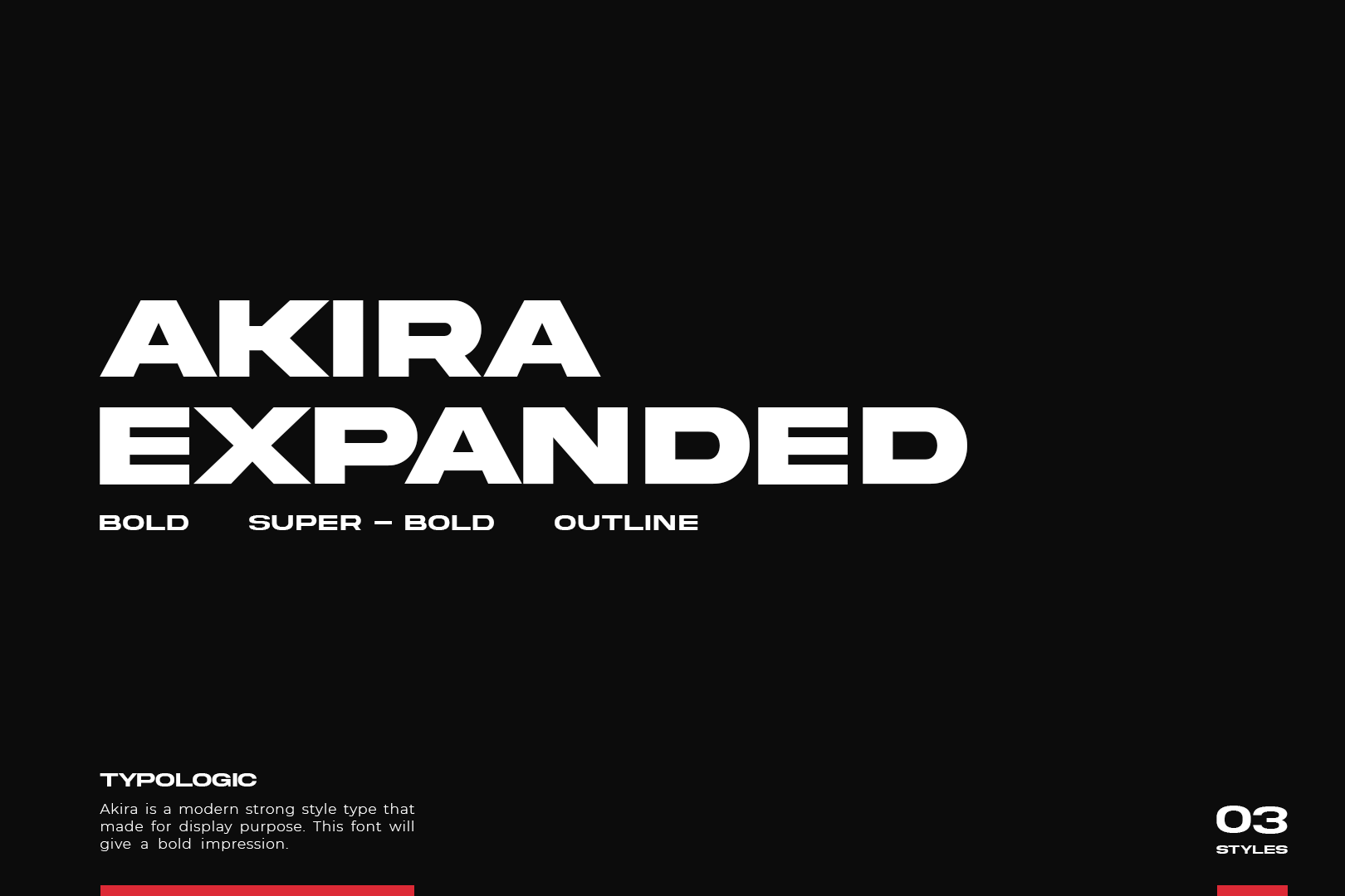 Akira Expanded Font by fadielm70, wide expanded sans serif font preview