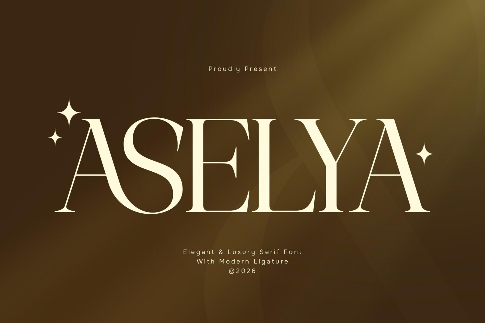 Aselya Font by Twistystd, preview of the typeface