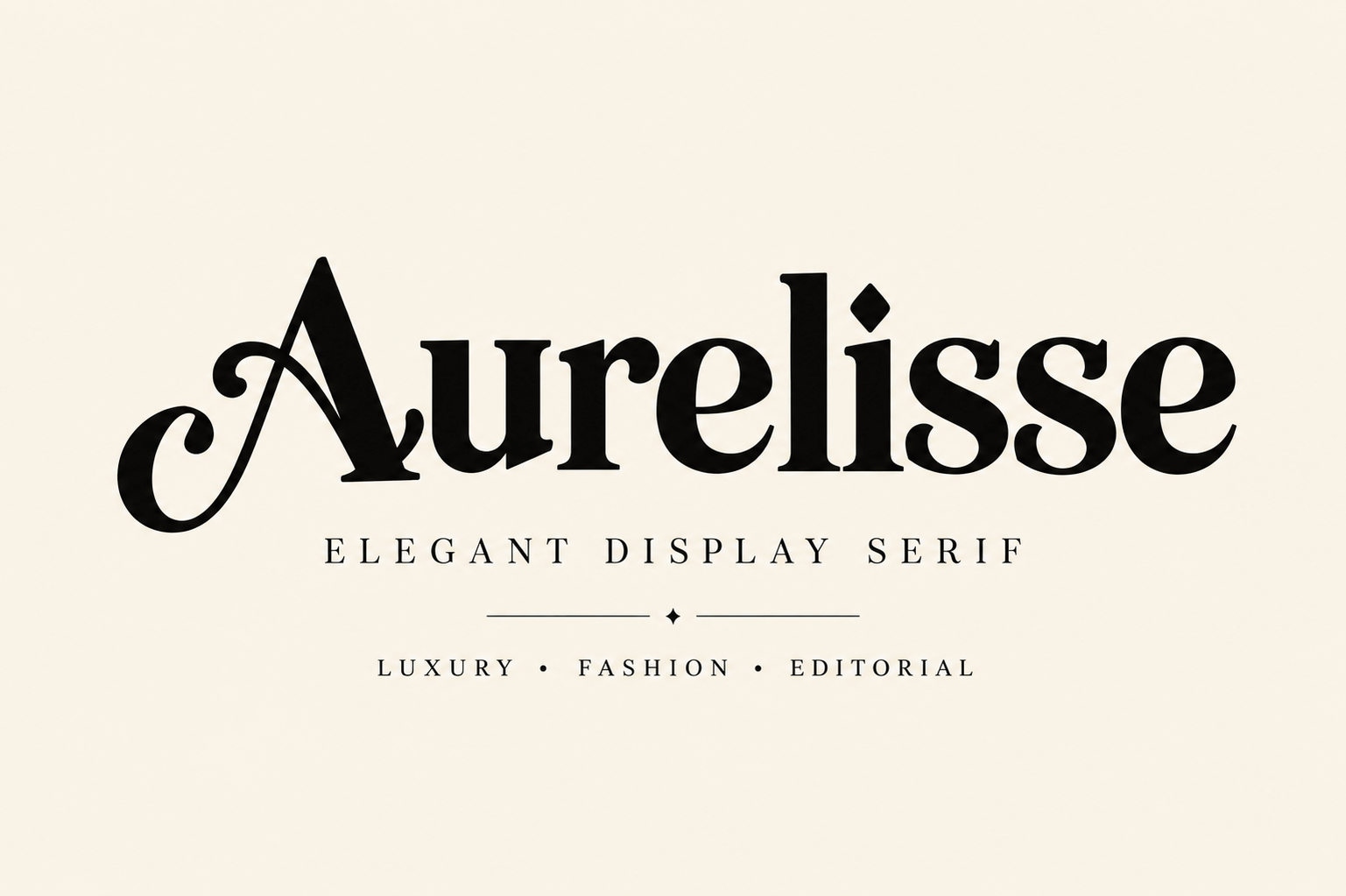 Aurelisse Font by Colourful, elegant display serif font preview