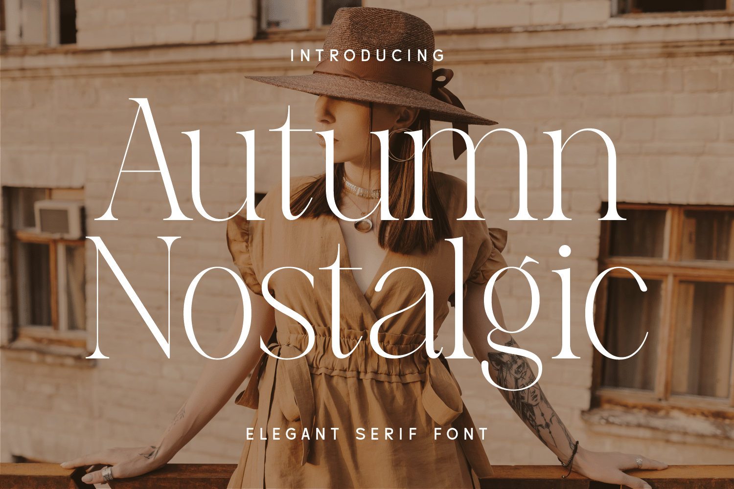 Autumn Nostalgic Font by Creative Fabrica Fonts, fall serif font preview