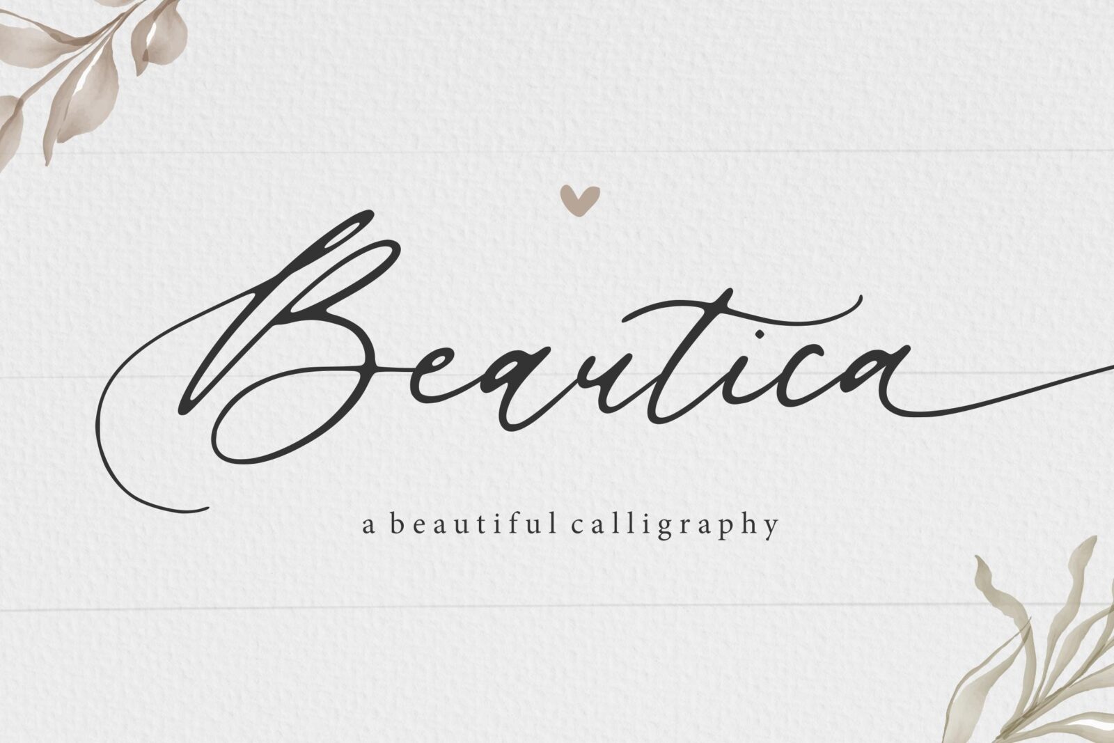 Beautica Beautiful Calligraphy Font by Balpirick, thin loose calligraphy on light paper font preview