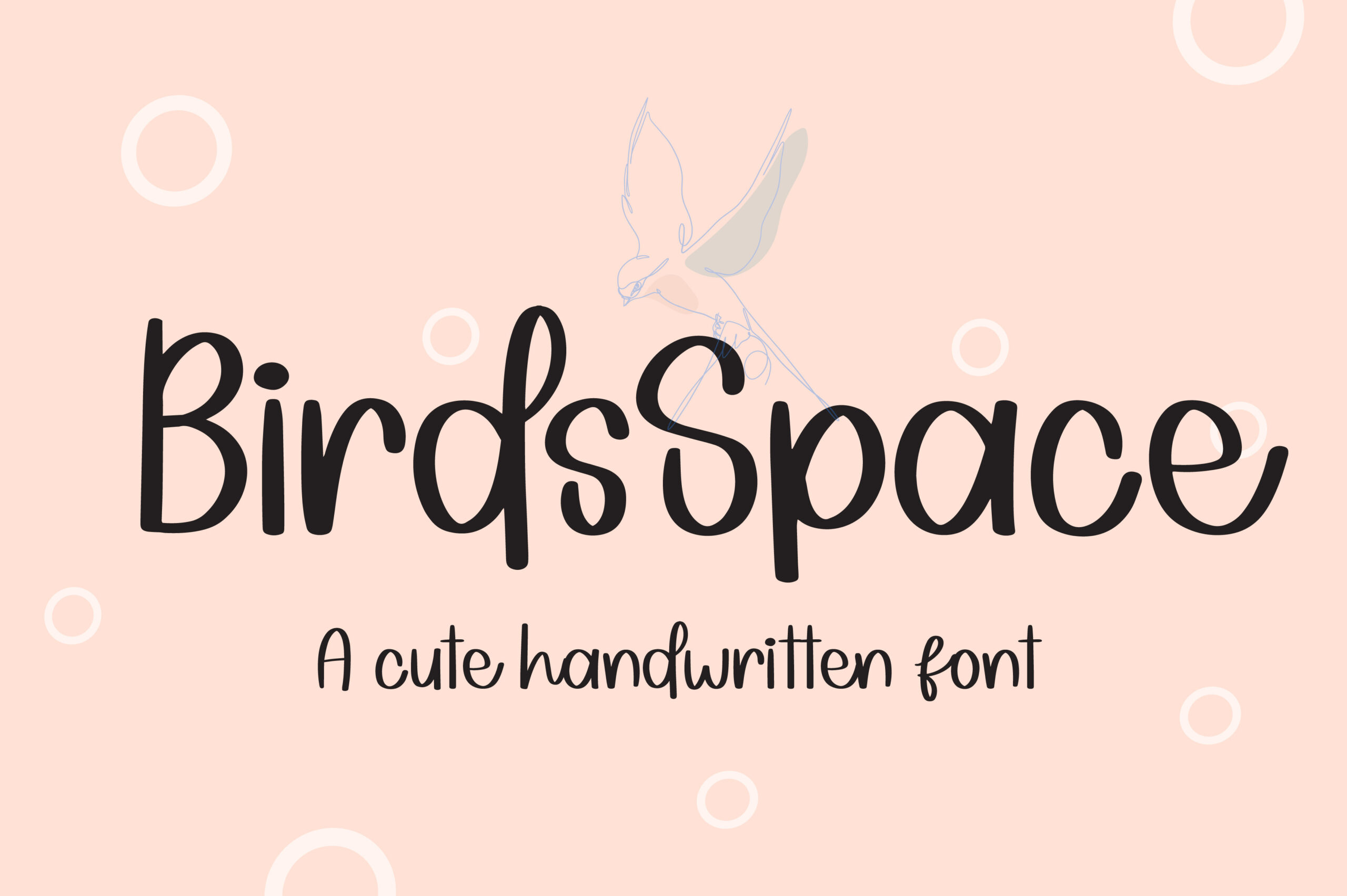 Birdsspace Font by MTK Studio, thin black handwritten letters font preview