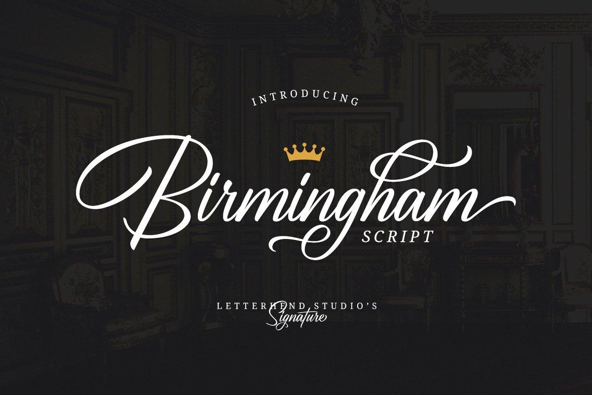Birmingham Font by letterhend, preview of the typeface
