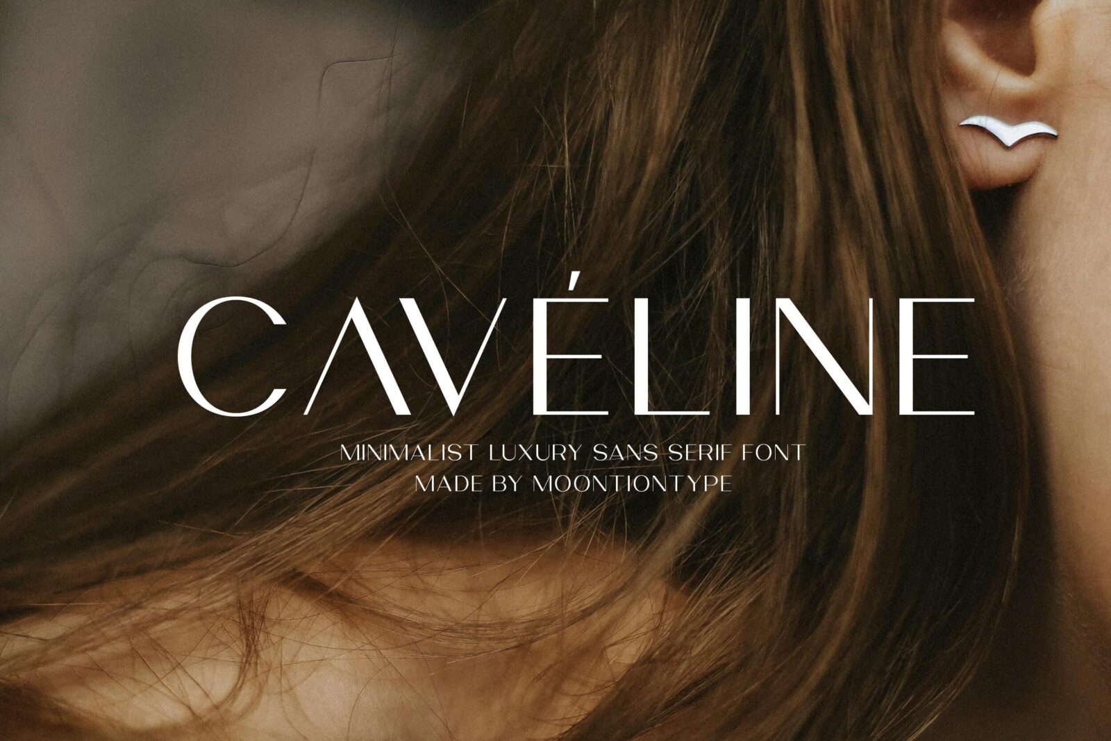 Caveline Font by Moontiontype, preview of the typeface