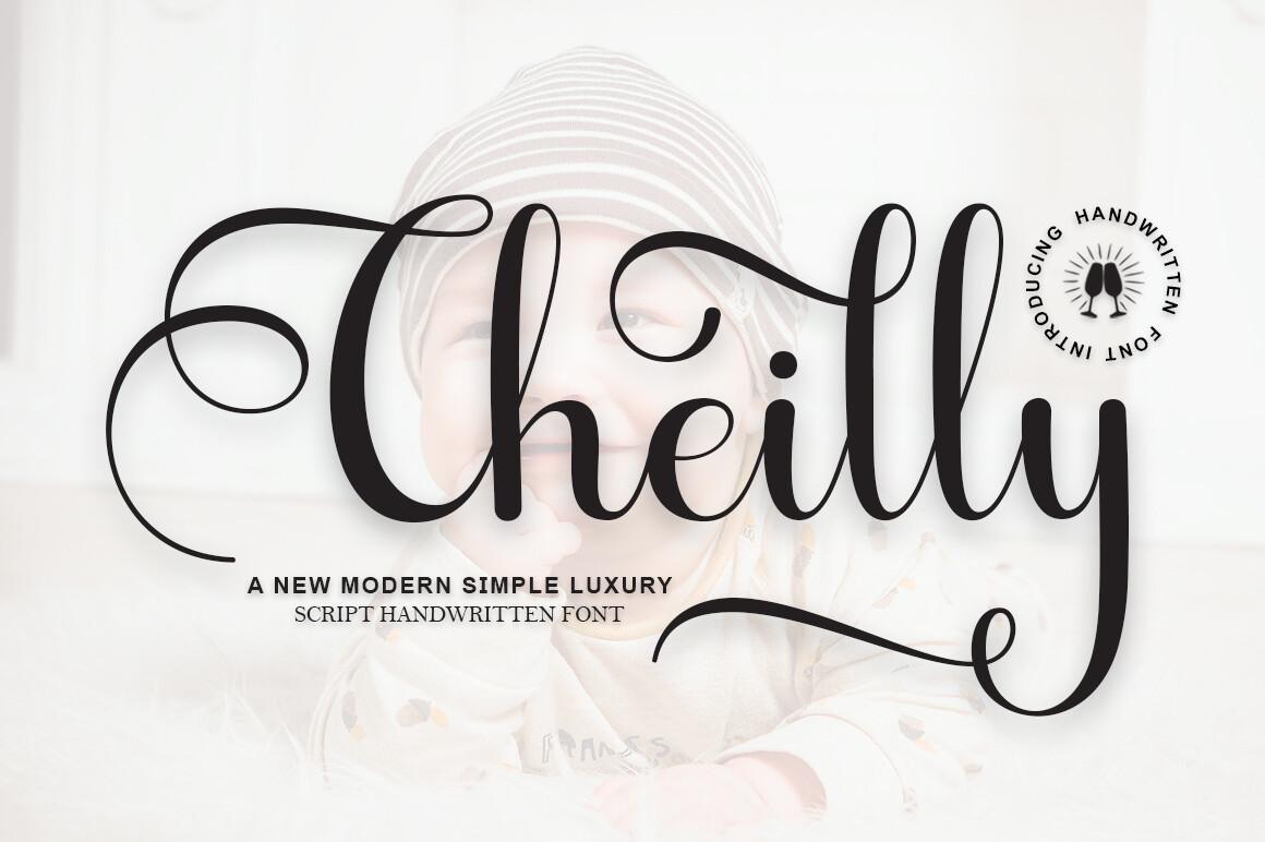 Cheilly Font by tertoecreative, luxury cursive font preview