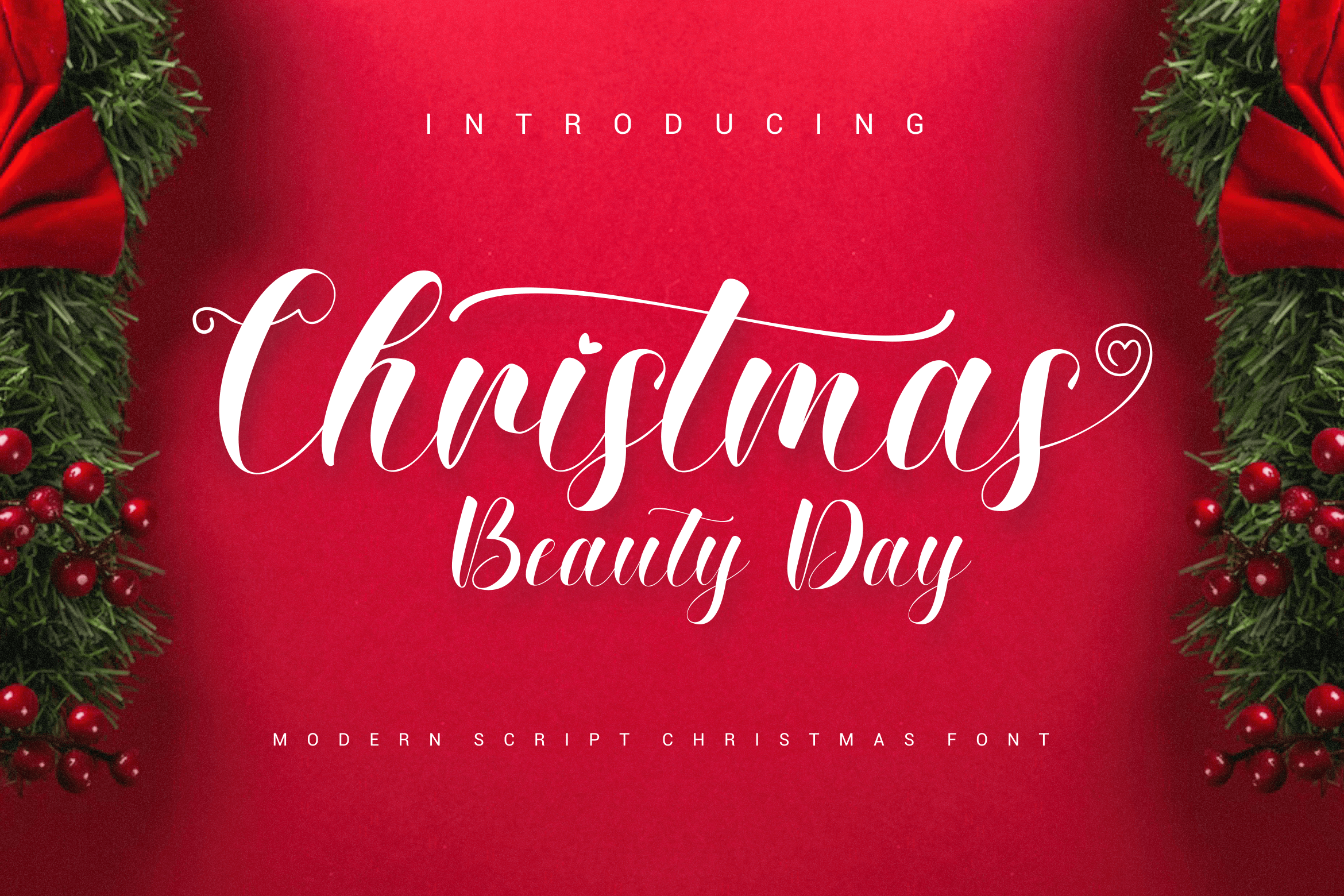 Christmas Beauty Day Font by onotype, high-contrast Christmas script font preview