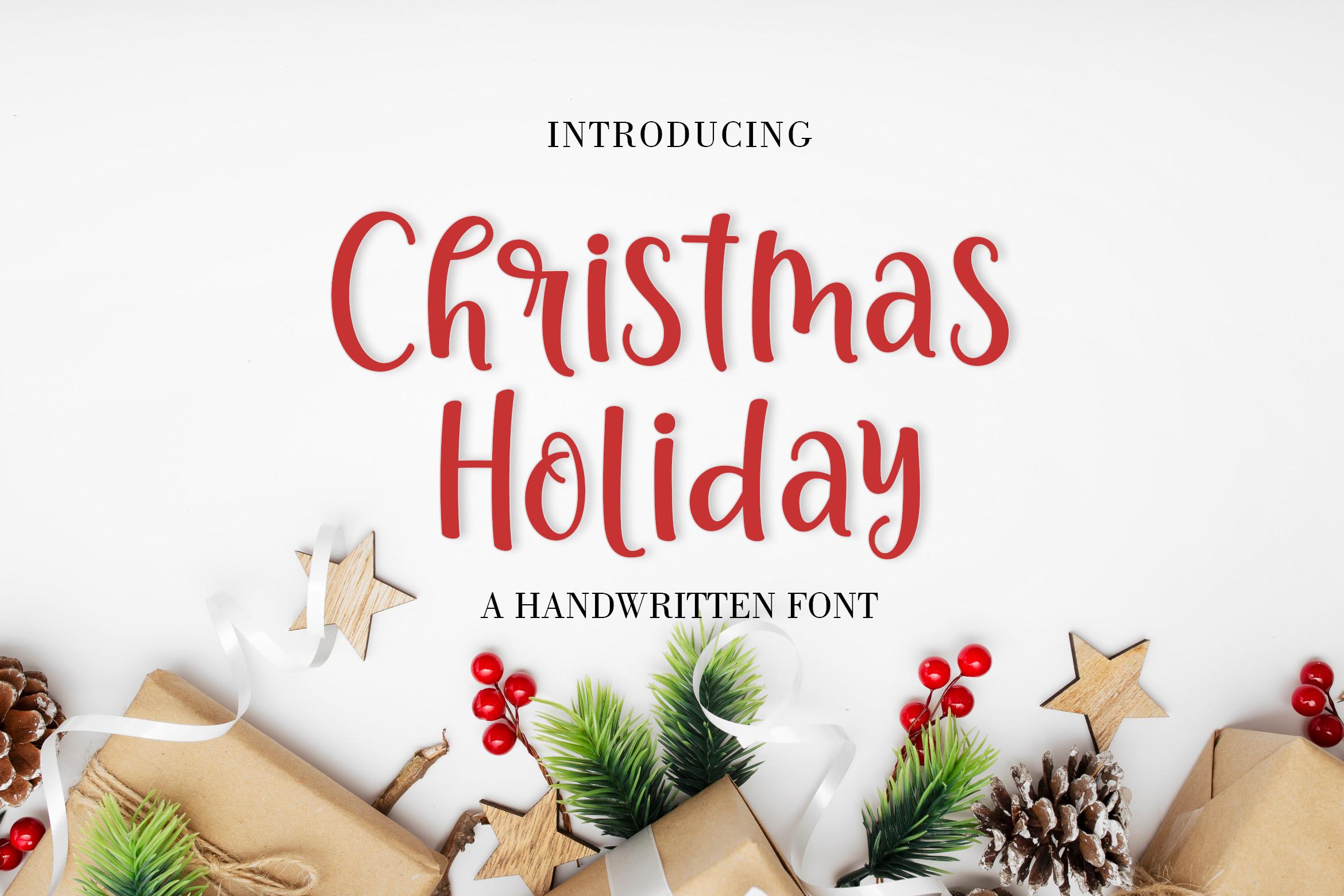 Christmas Holiday Font by Amarlettering, handwritten Christmas font preview