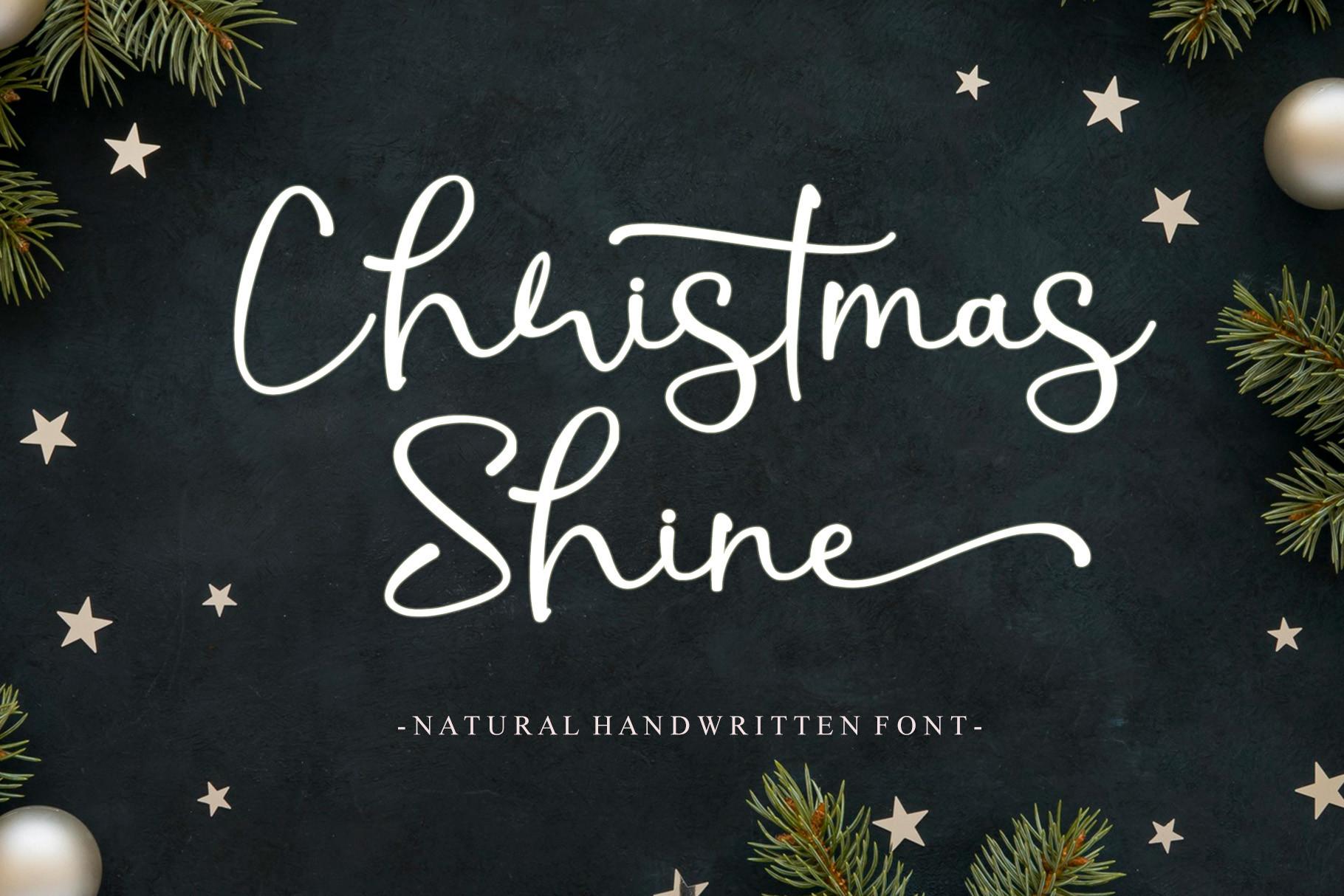Christmas Shine Font by Letterafa Studio, handwritten Christmas script font preview