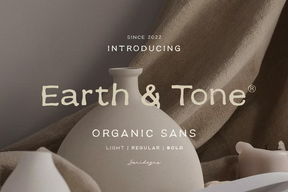 Earth Tone Font by saridezra, organic sans serif font preview