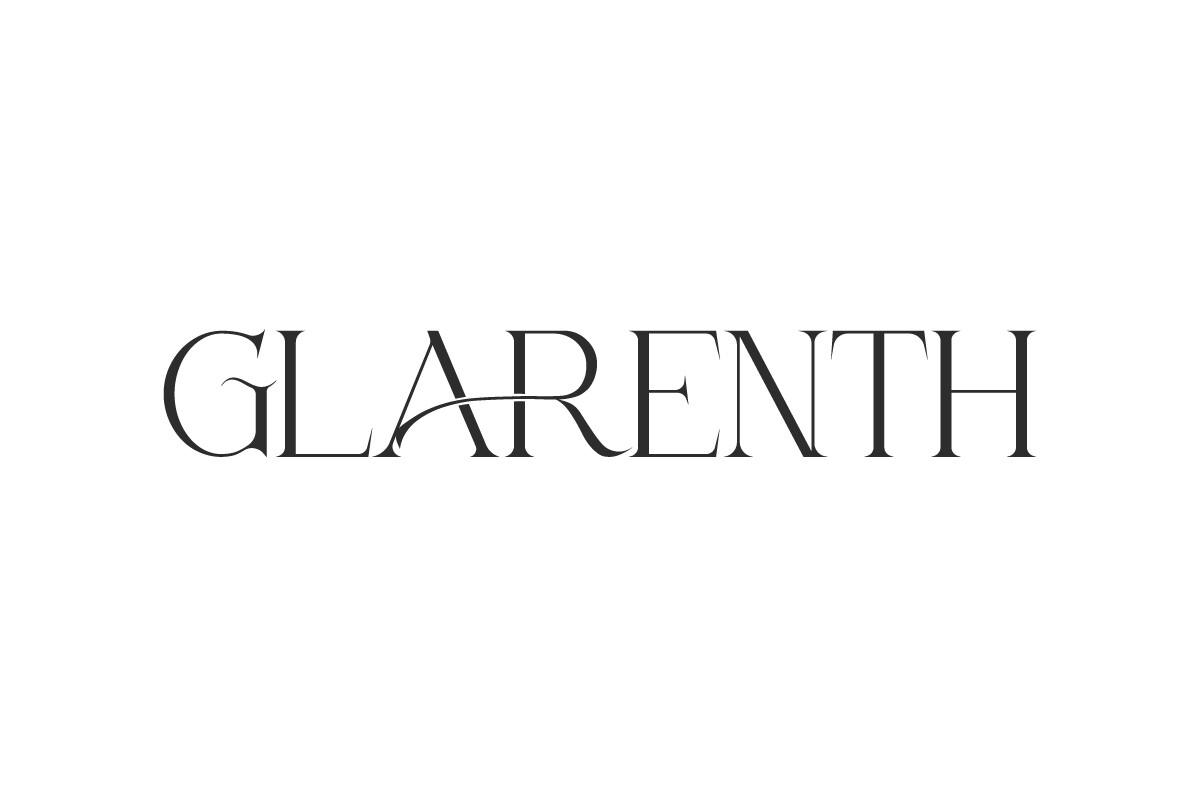 Glarenth Font by NihStudio, light wide serif font preview