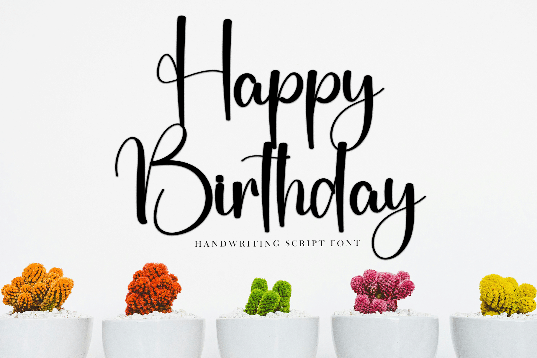 Happy Birthday Font by Black line, elegant black script with long tails font preview