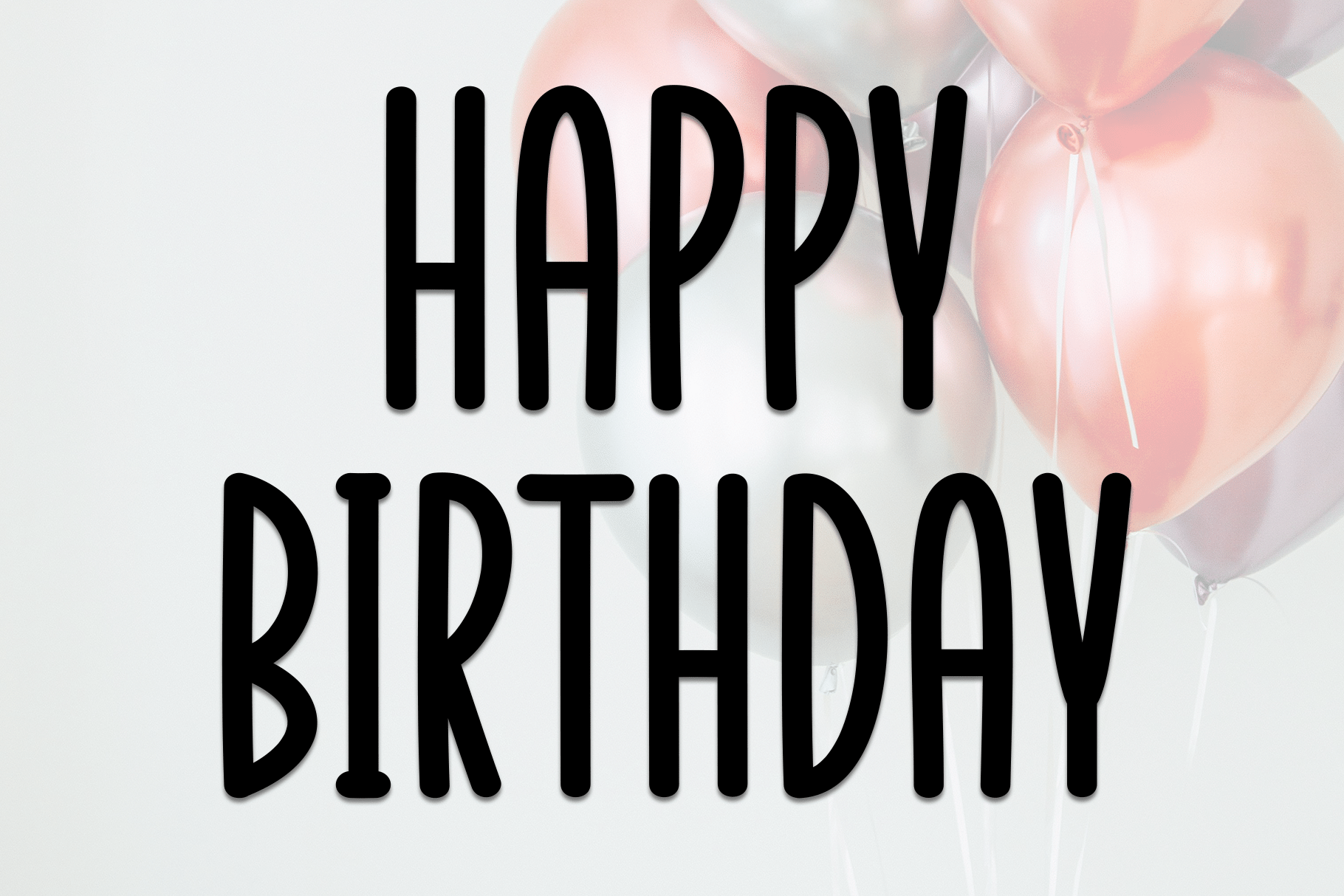 Happy Birthday Font by KC Production, tall marker capitals font preview