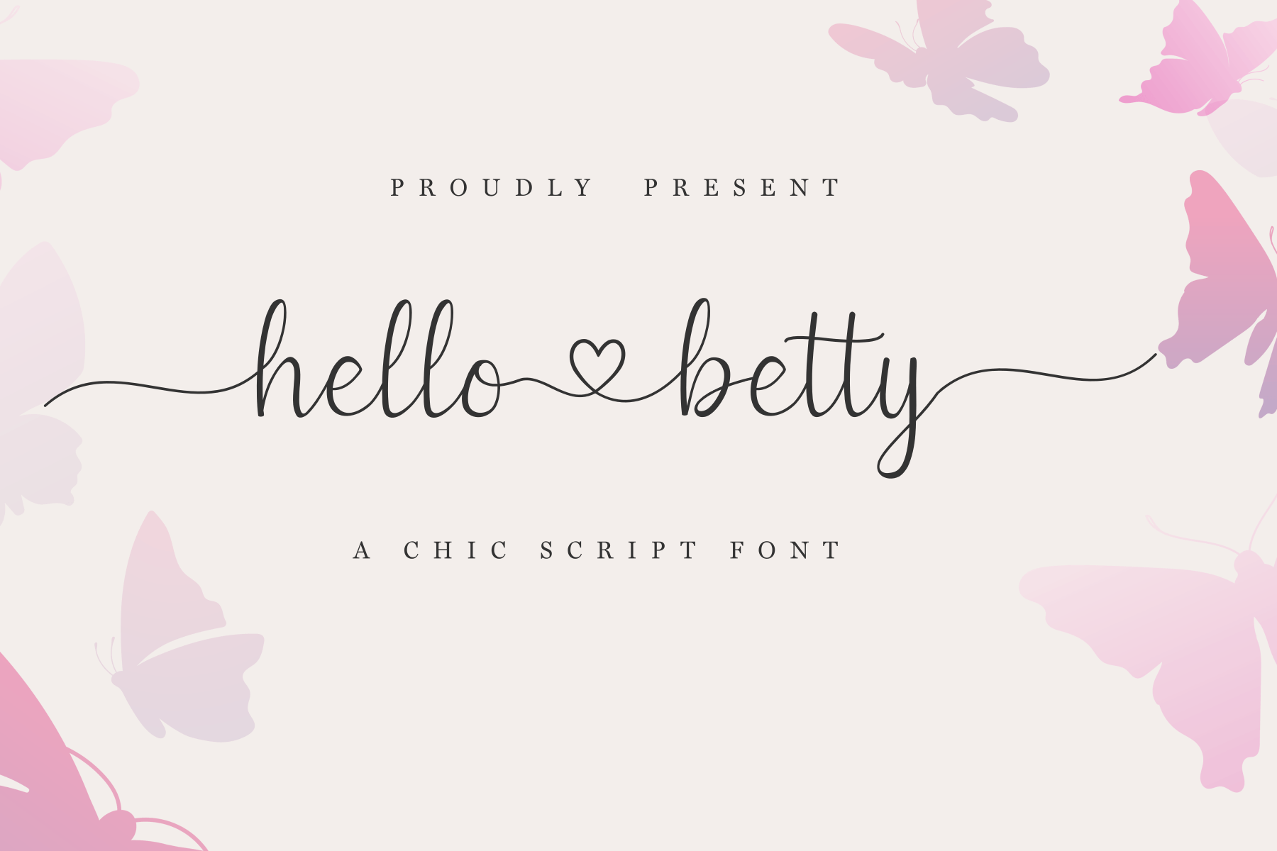 Hello Betty Font by alanstudio99, thin cursive font preview