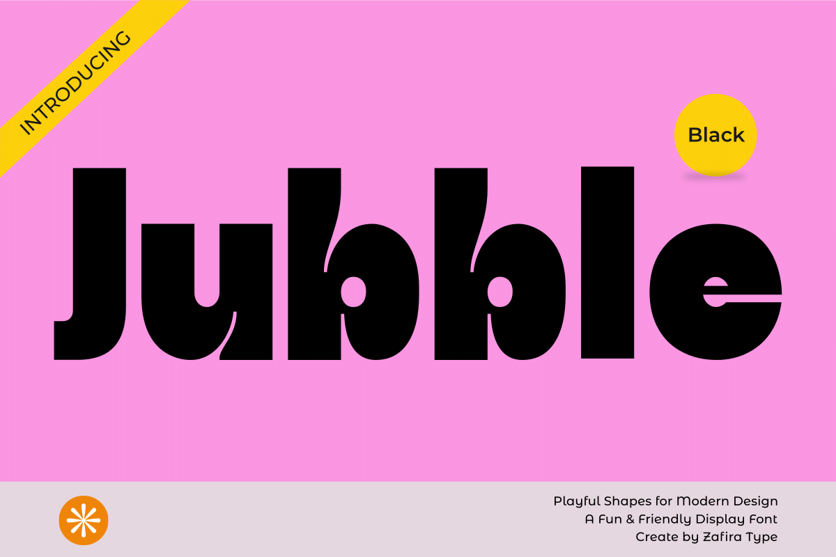 Juble Font by zafira.type, rounded black sans serif font preview