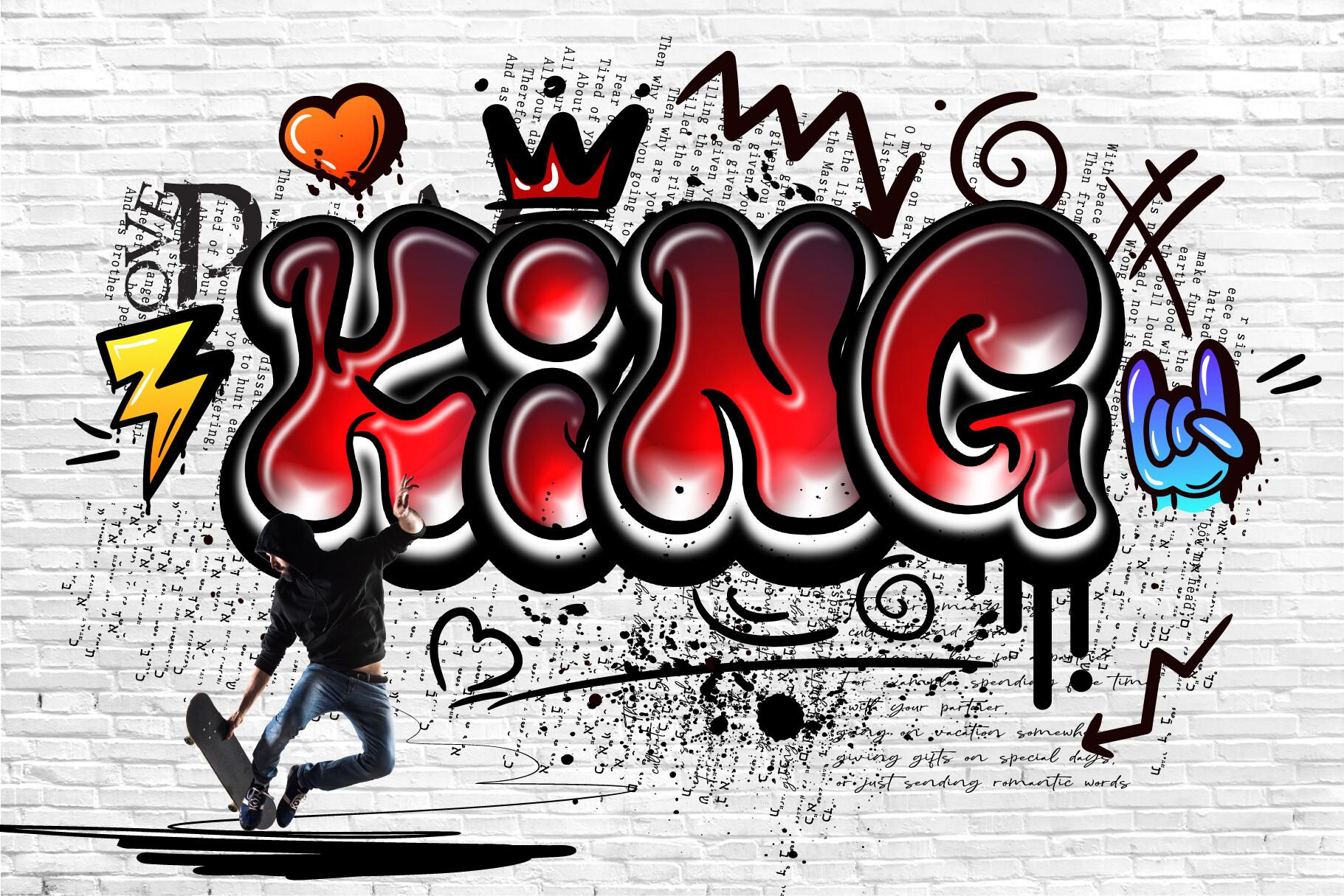 King Font by Nobu Collections, glossy red bubble letters with a crown font preview