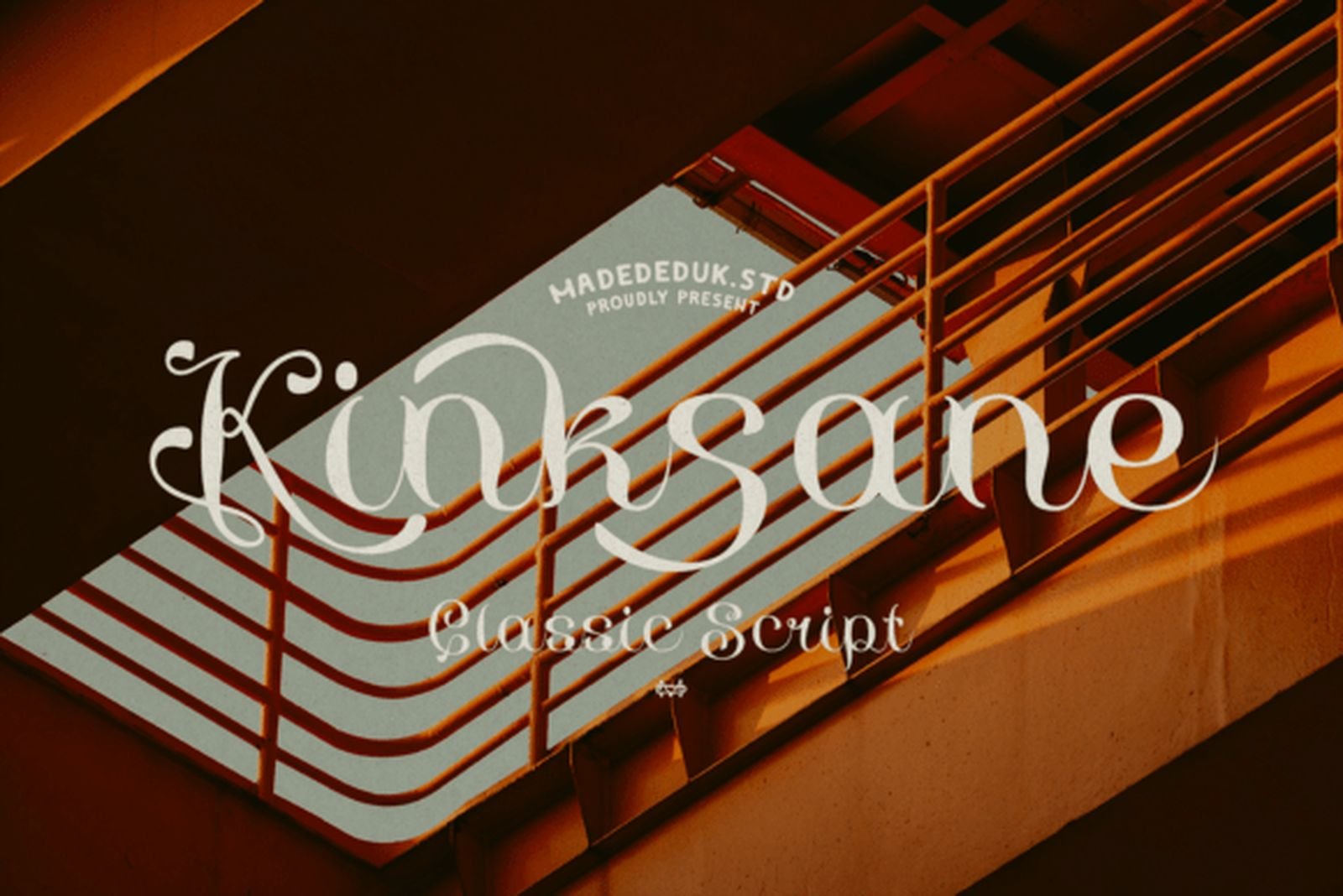 Kinksane Font — classic script cursive tattoo font preview