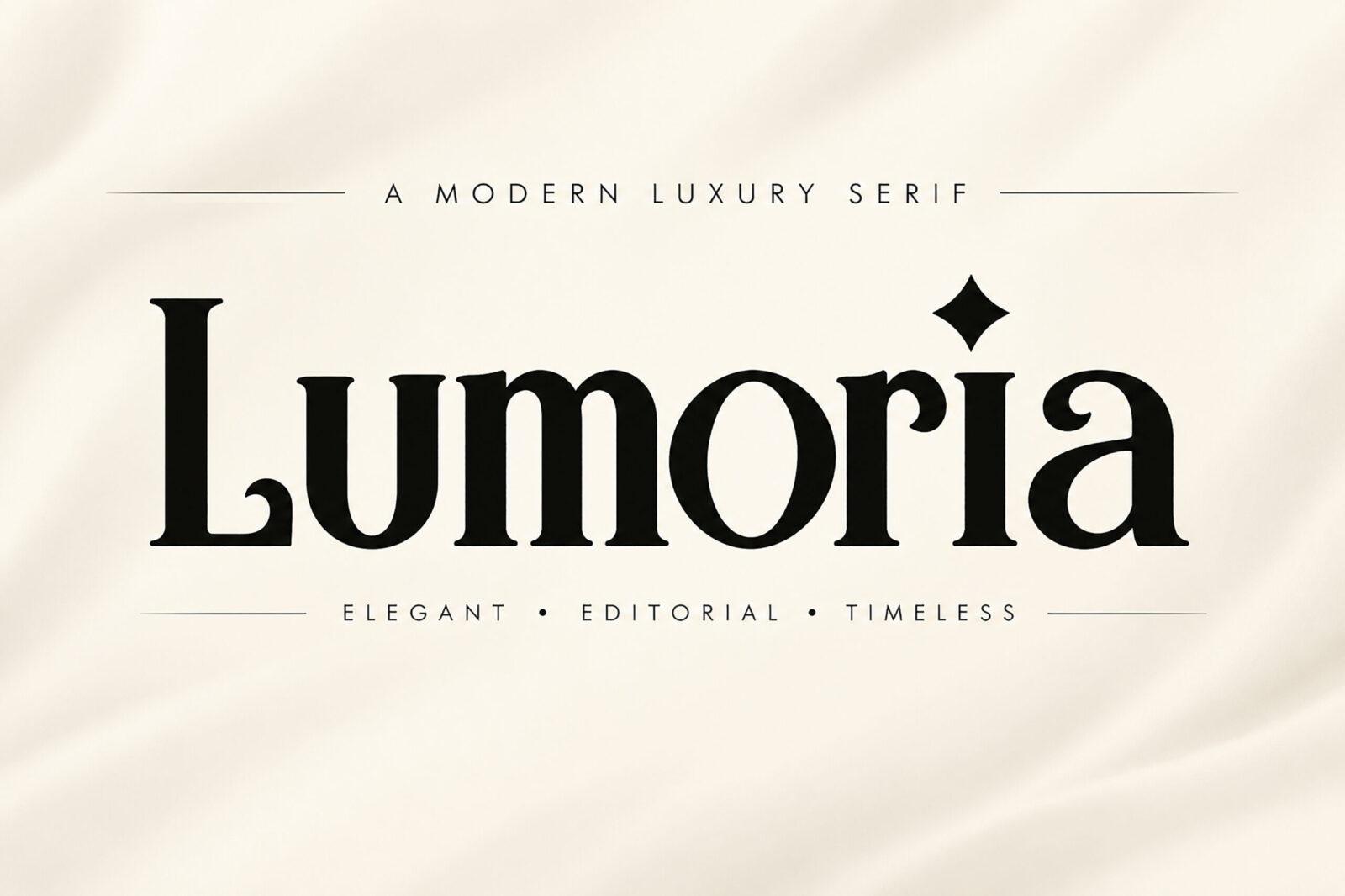 Lumoria Font by BILLI, preview of the typeface