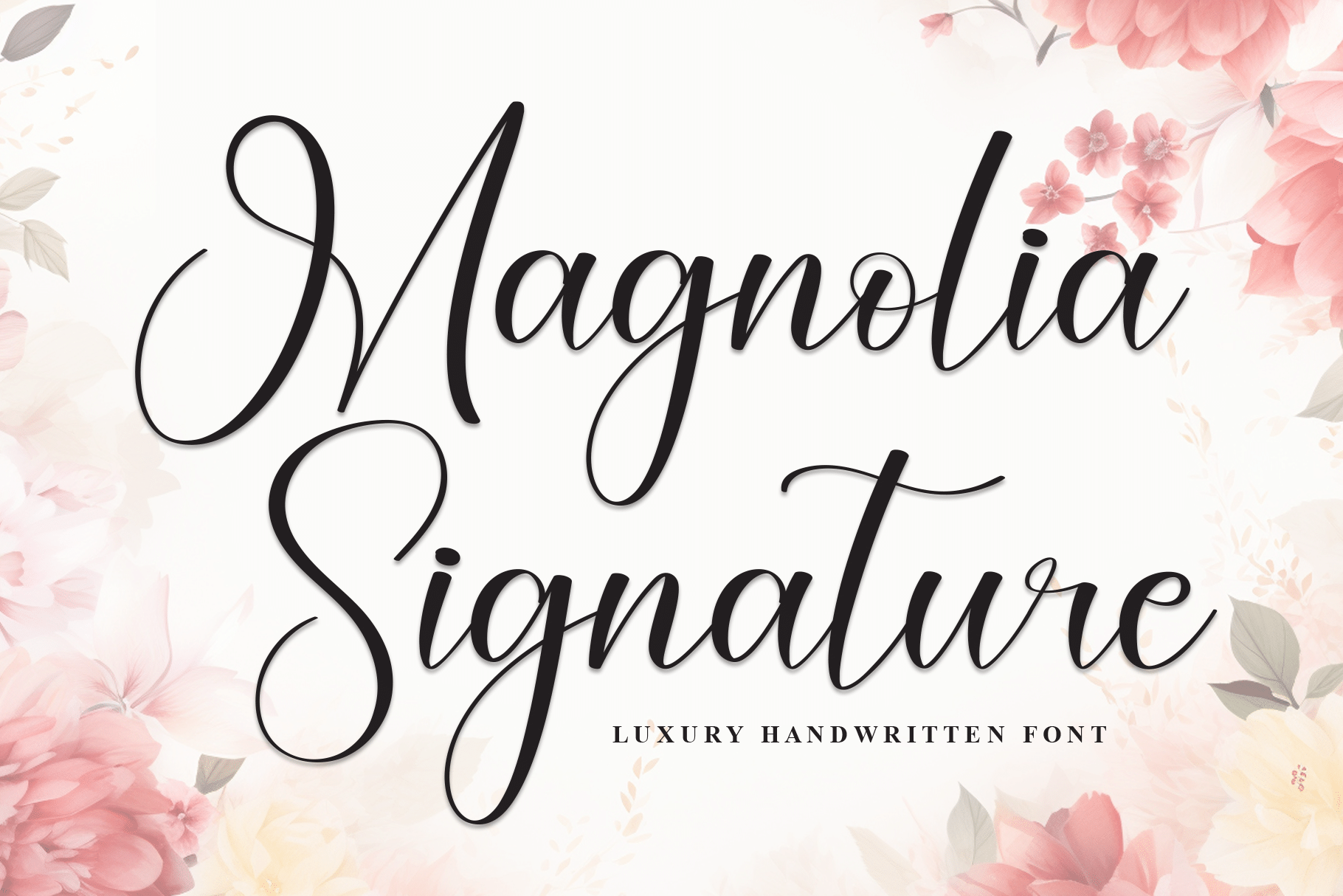 Magnolia Signature Font by andikastudio, fancy cursive font preview