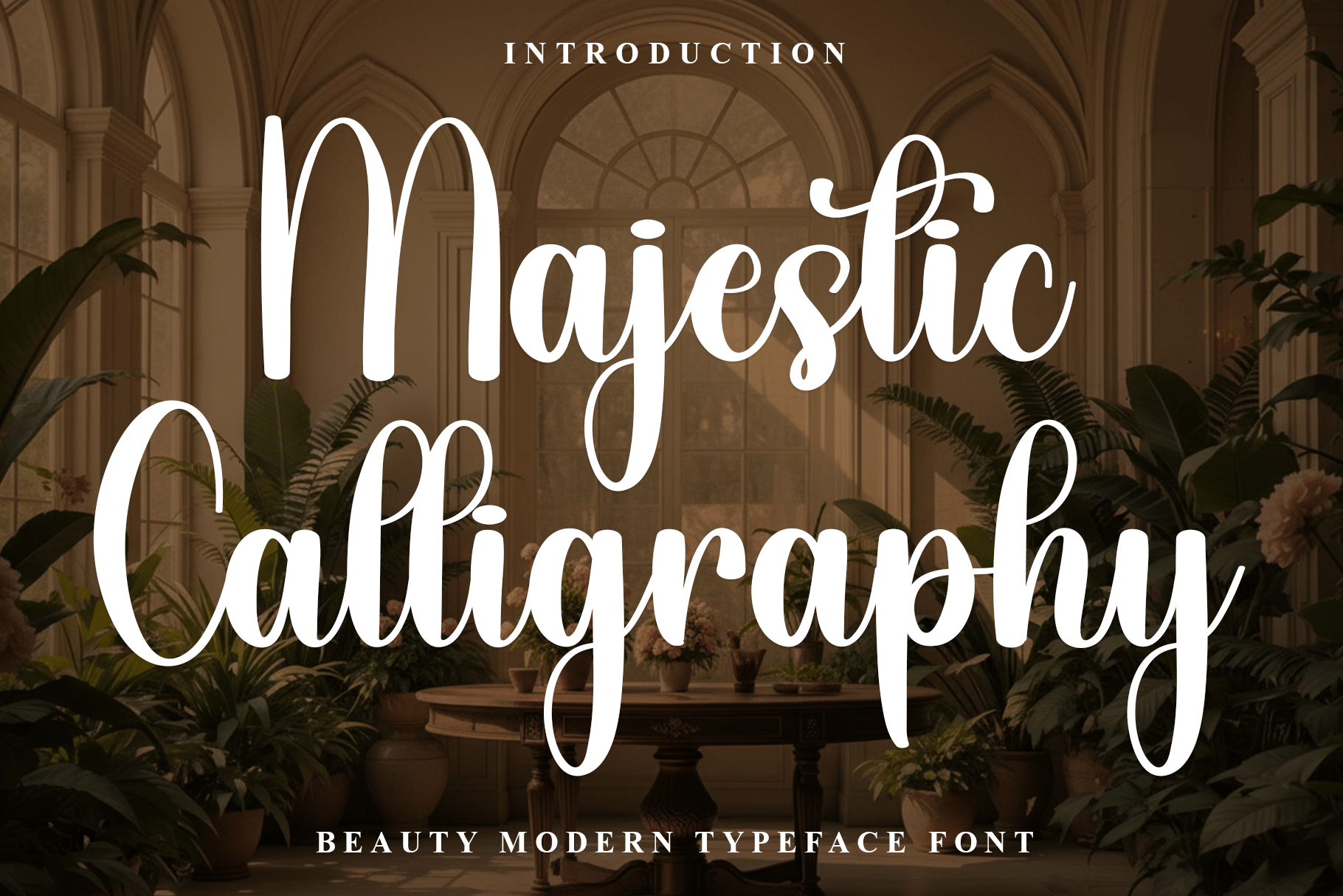 Majestic Calligraphy Font by K_IN Studio, calligraphy numbers font preview