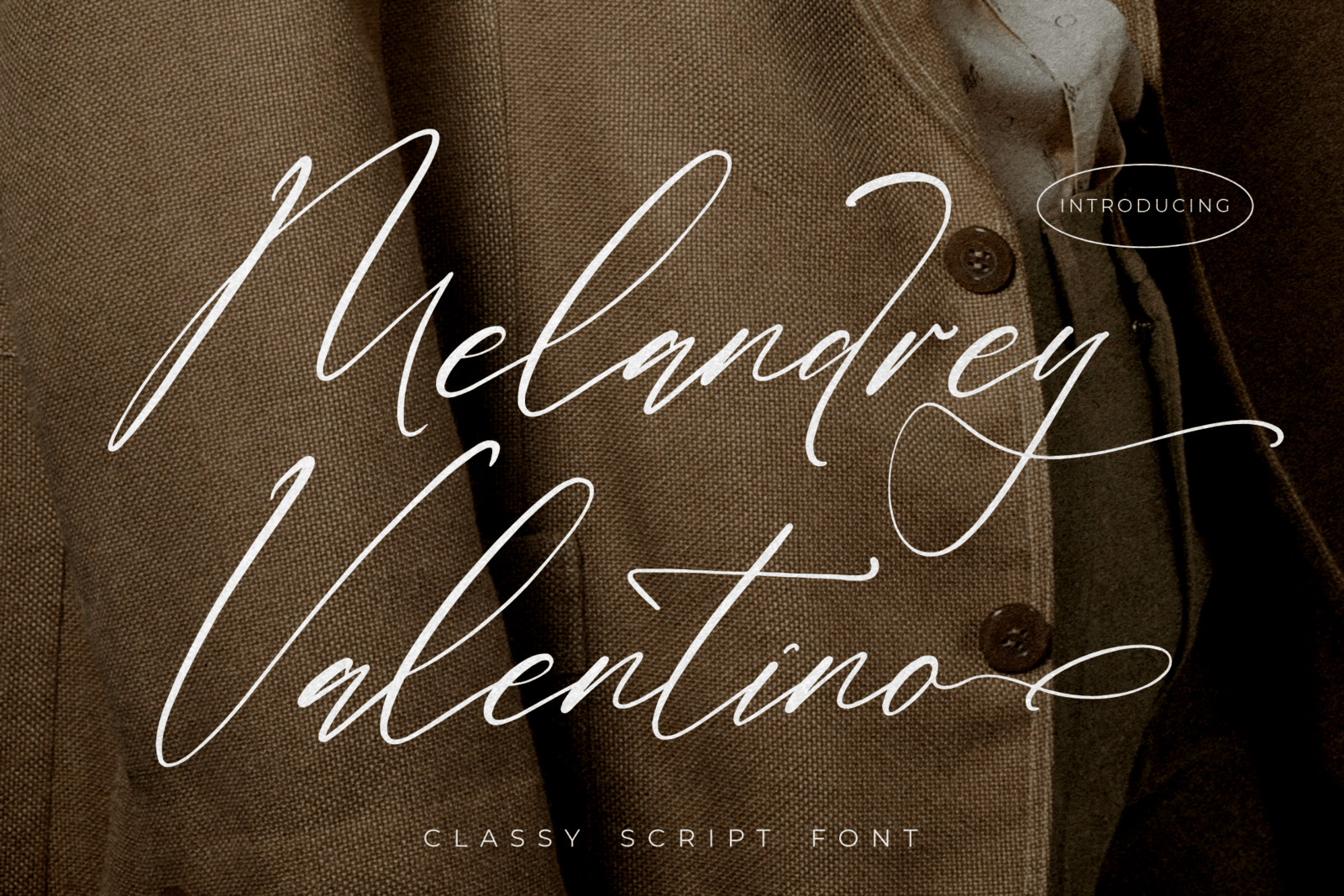 Melandrey Valentino Font by Letterfabric, preview of the typeface