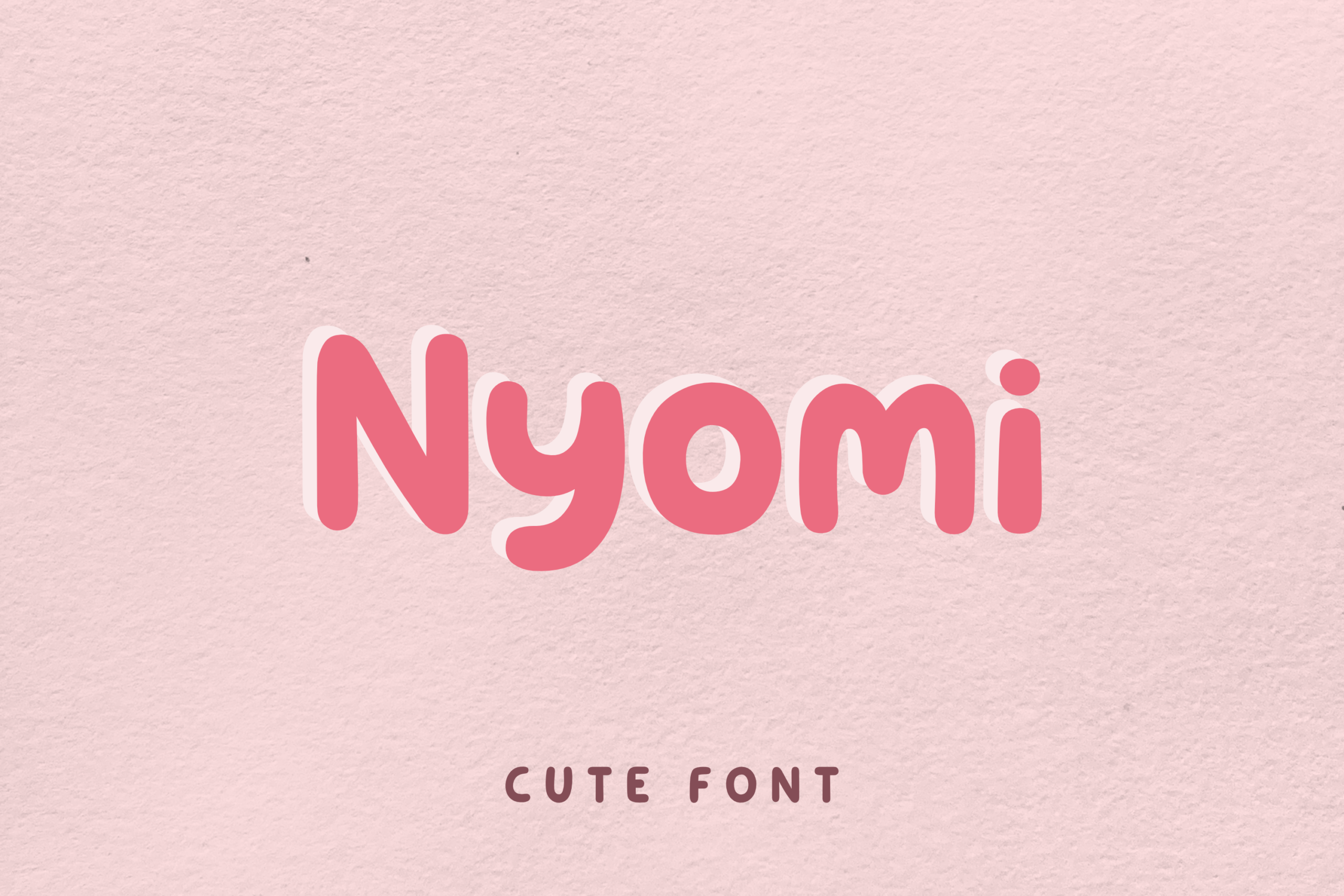 Nyomi Font by hai.starin, soft rounded coral letters font preview