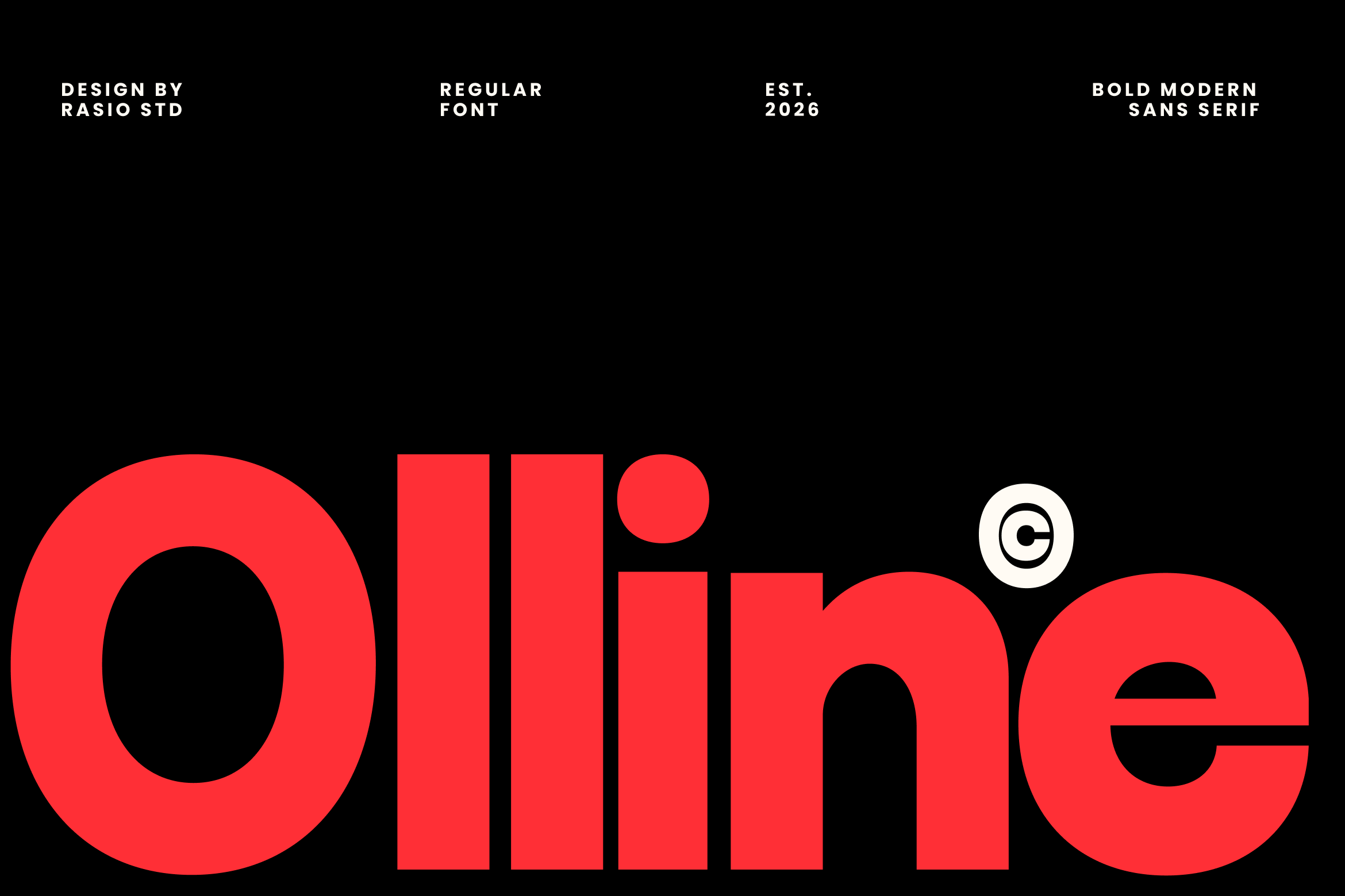 Olline Font by product.rasiostudio, bold rounded sans serif font preview