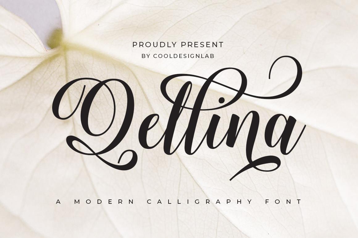Qellina Font by Cooldesignlab, modern calligraphy wedding font preview