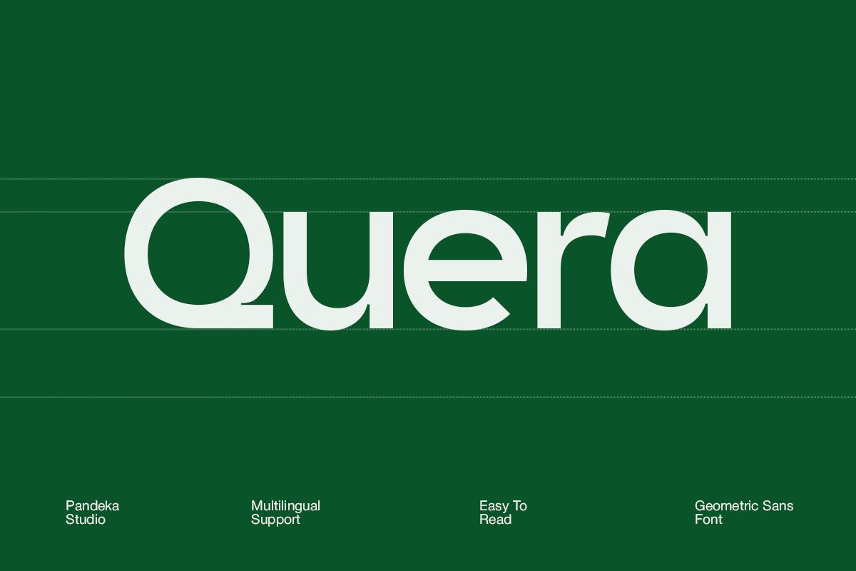 Quera Font by pandekastudio, round geometric sans serif font preview