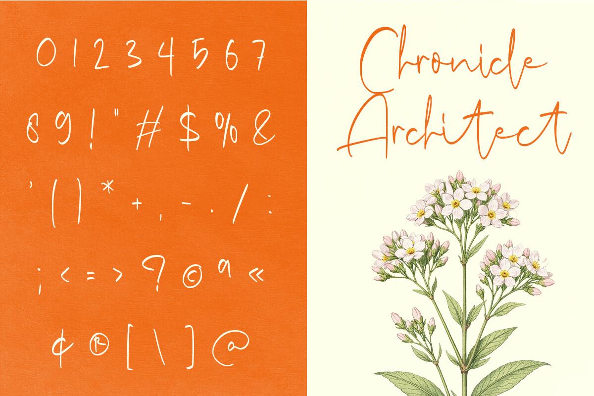 Resetta Milestone Font by afkaristudio, handwritten signature numbers on orange font preview