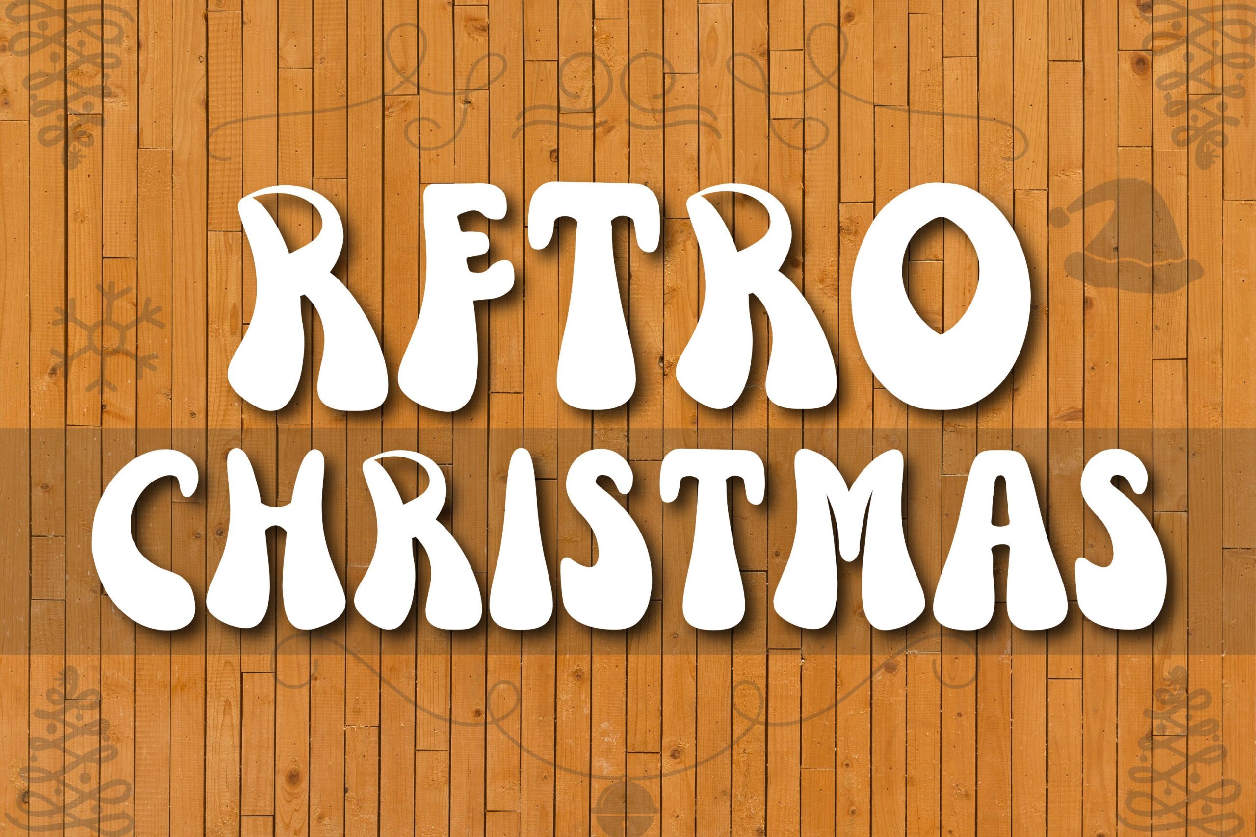 Retro Christmas Font by MistyDesigns, groovy retro Christmas font preview