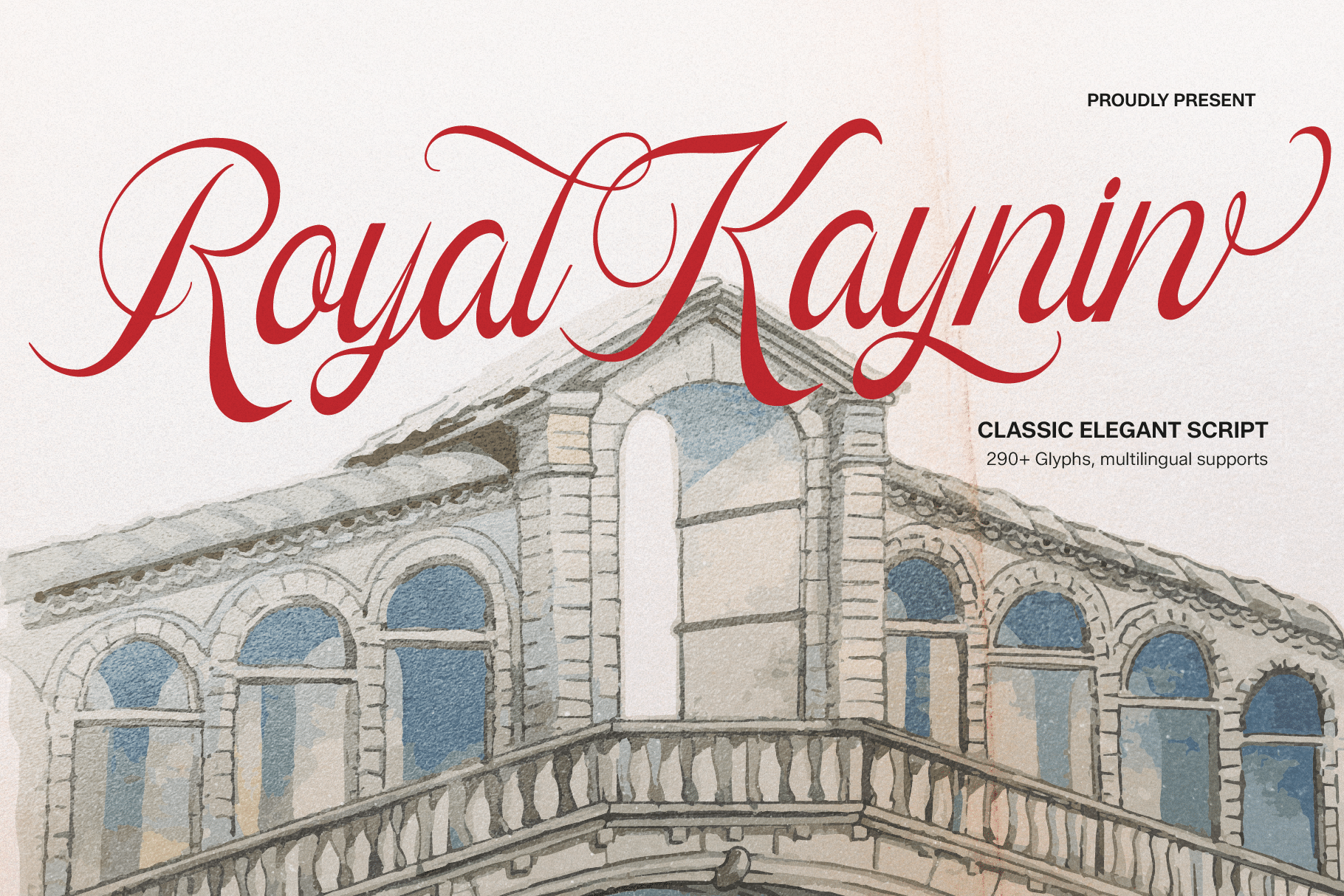 Royal Kaynin Font by Gracetypestudio, classic calligraphy script preview