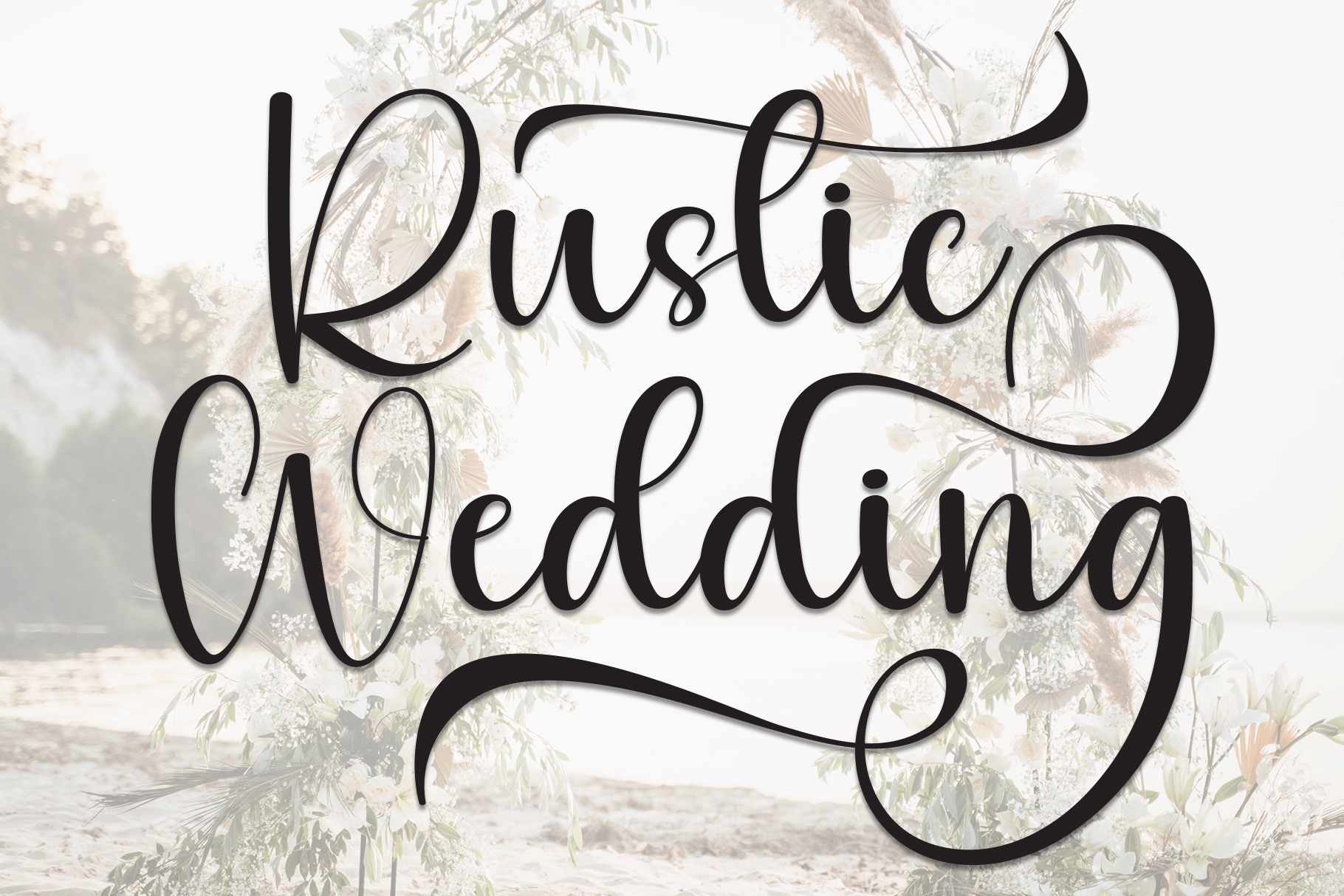 Rustic Wedding Font by andikastudio, wedding sign script font preview