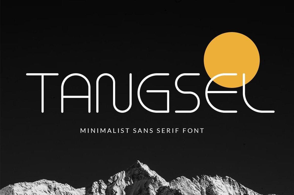 Tangsel Font by vultype, minimalist sans serif font preview