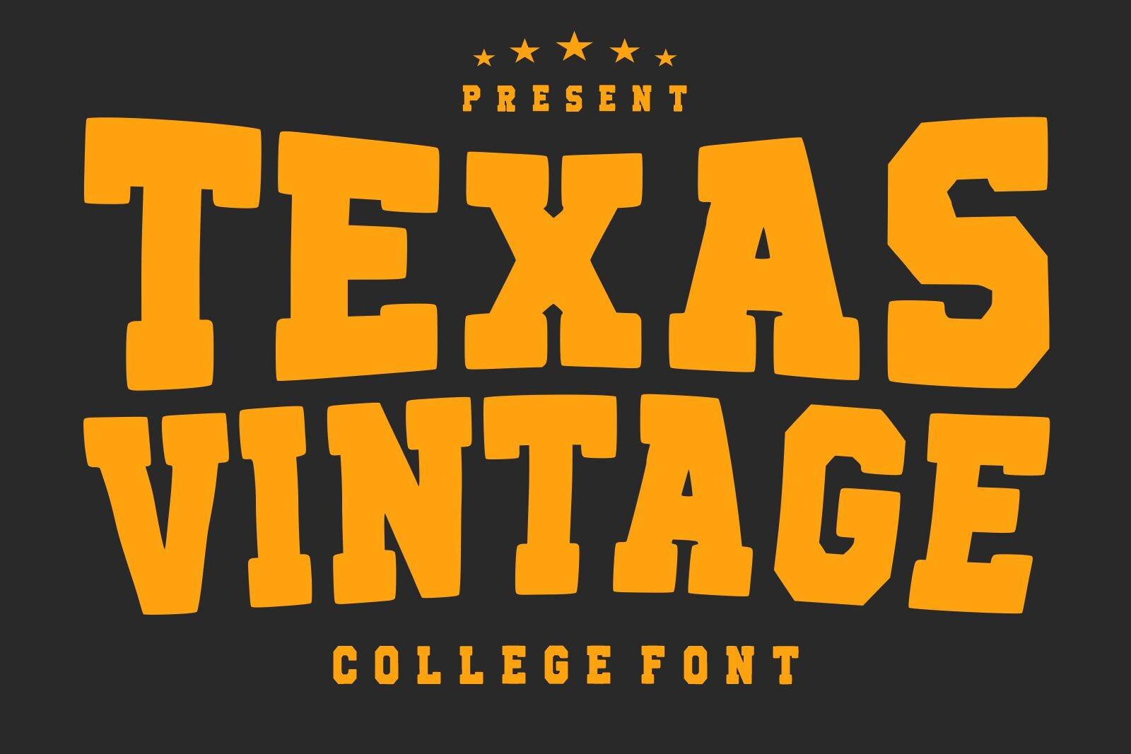 Texas Vintage Font by mardanimirza12, bold vintage college display letters with strong block-style characters