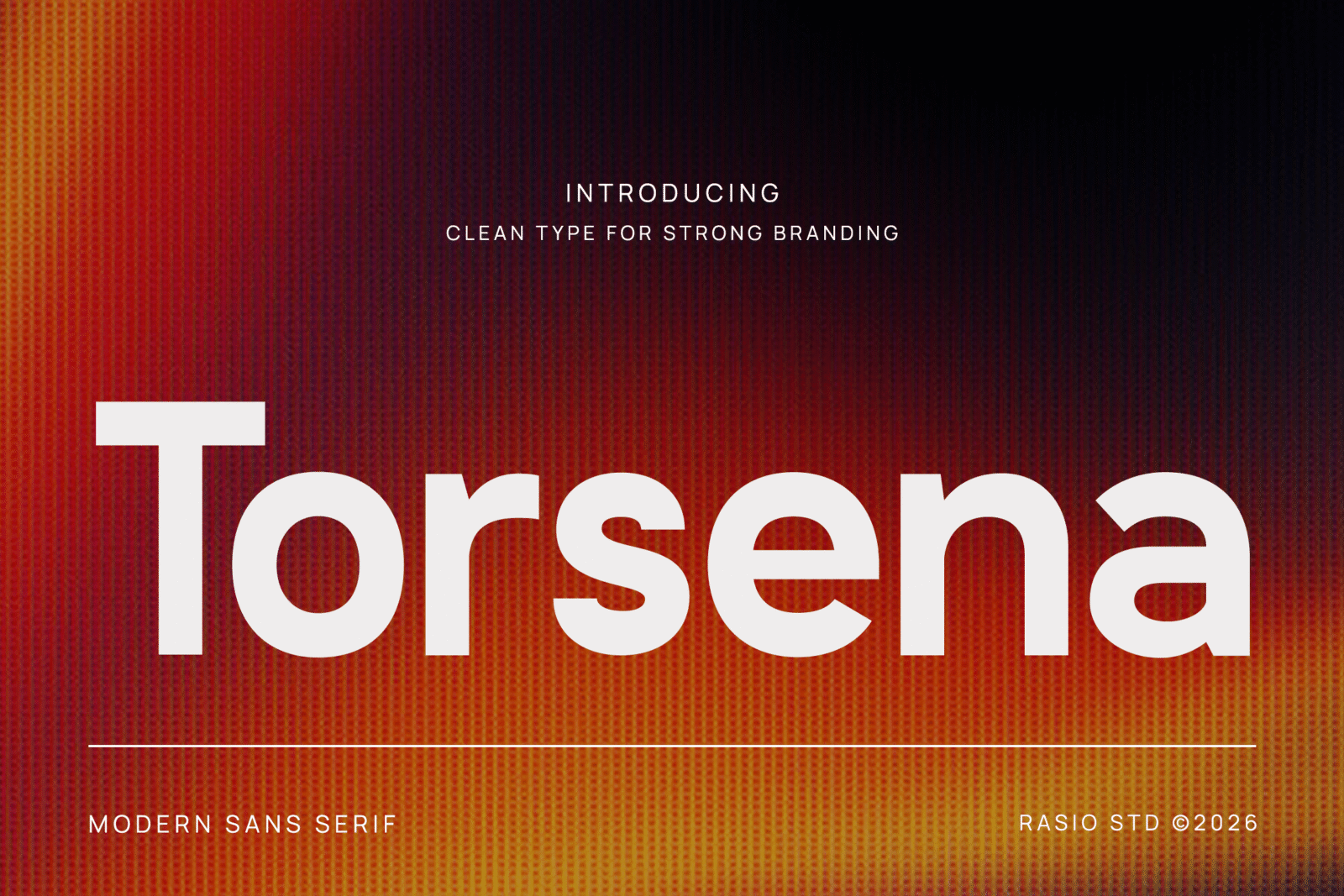 Torsena Font by product.rasiostudio, preview of the typeface