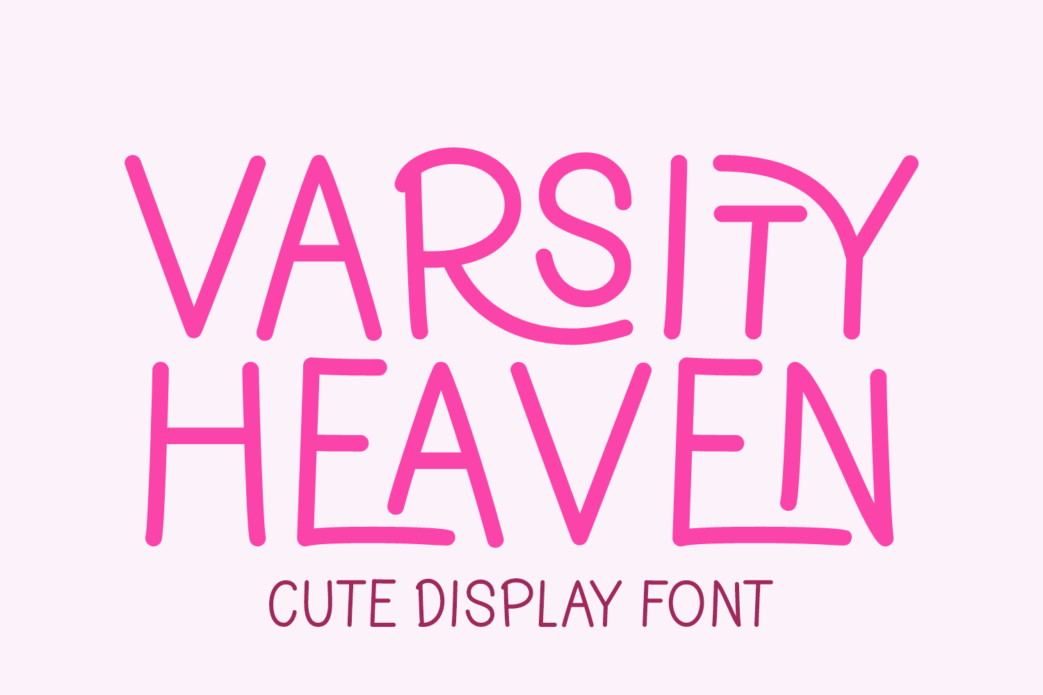 Varsity Heaven Font by ade studio, Varsity Heaven Font, collegiate block letters with a script duo