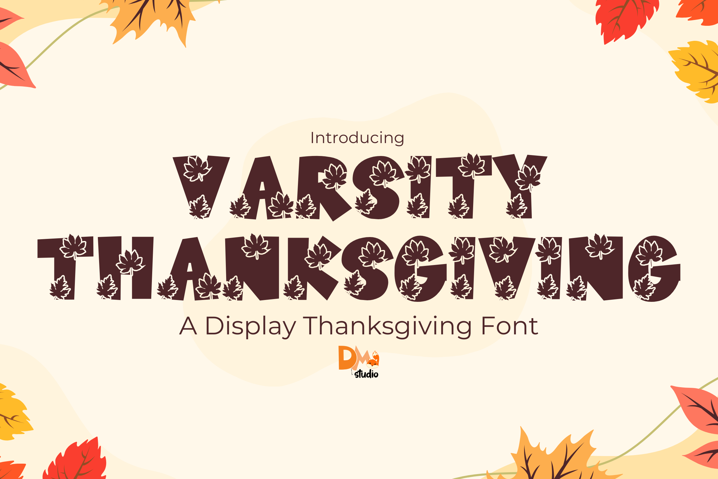 Varsity Thanksgiving Font by dmletter31, varsity Thanksgiving font preview