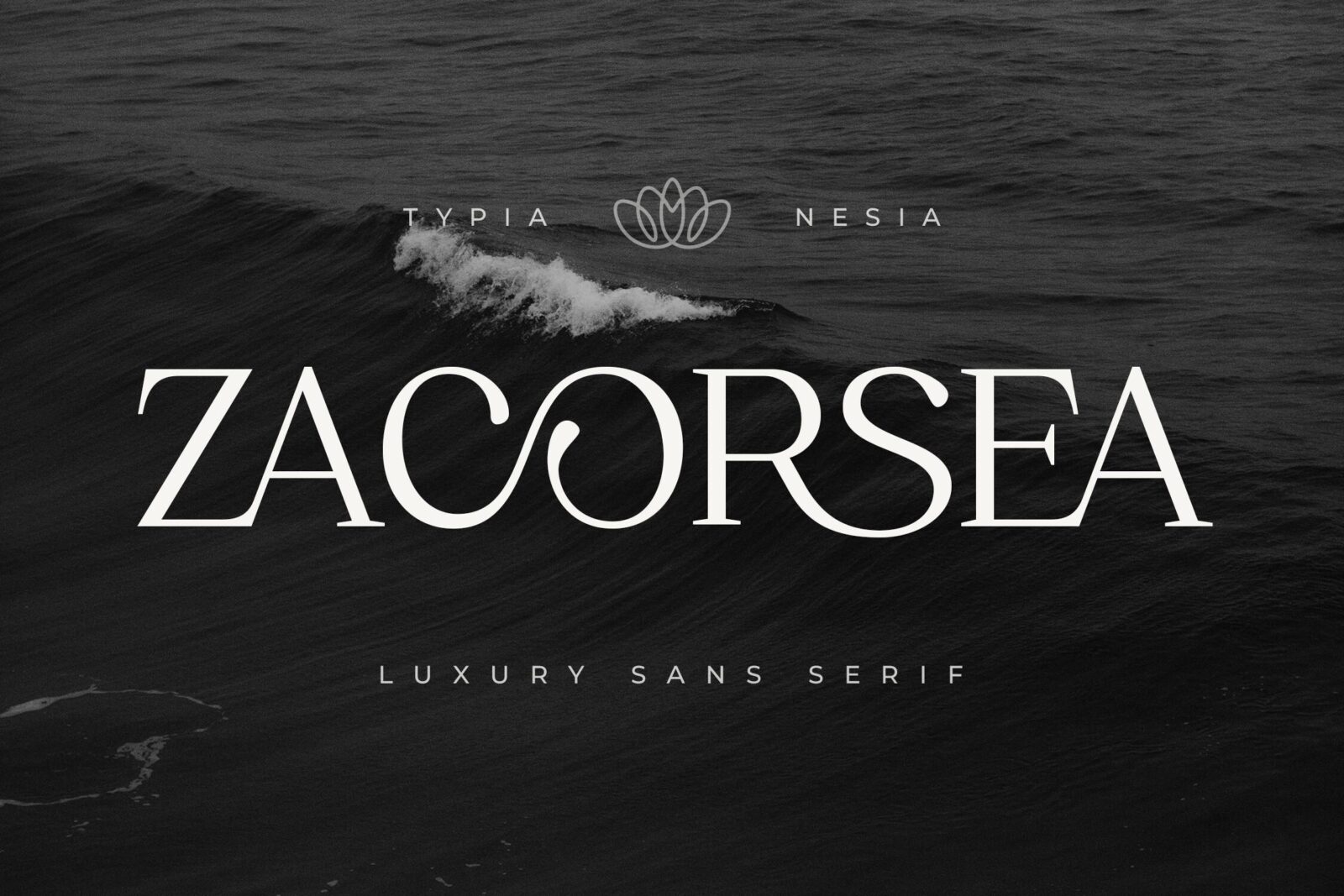 Zacorsea Font by Typia Nesia, preview of the typeface