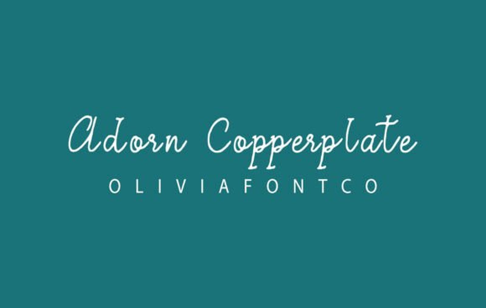 Adorn Copperplate Font — light copperplate calligraphy tattoo font preview