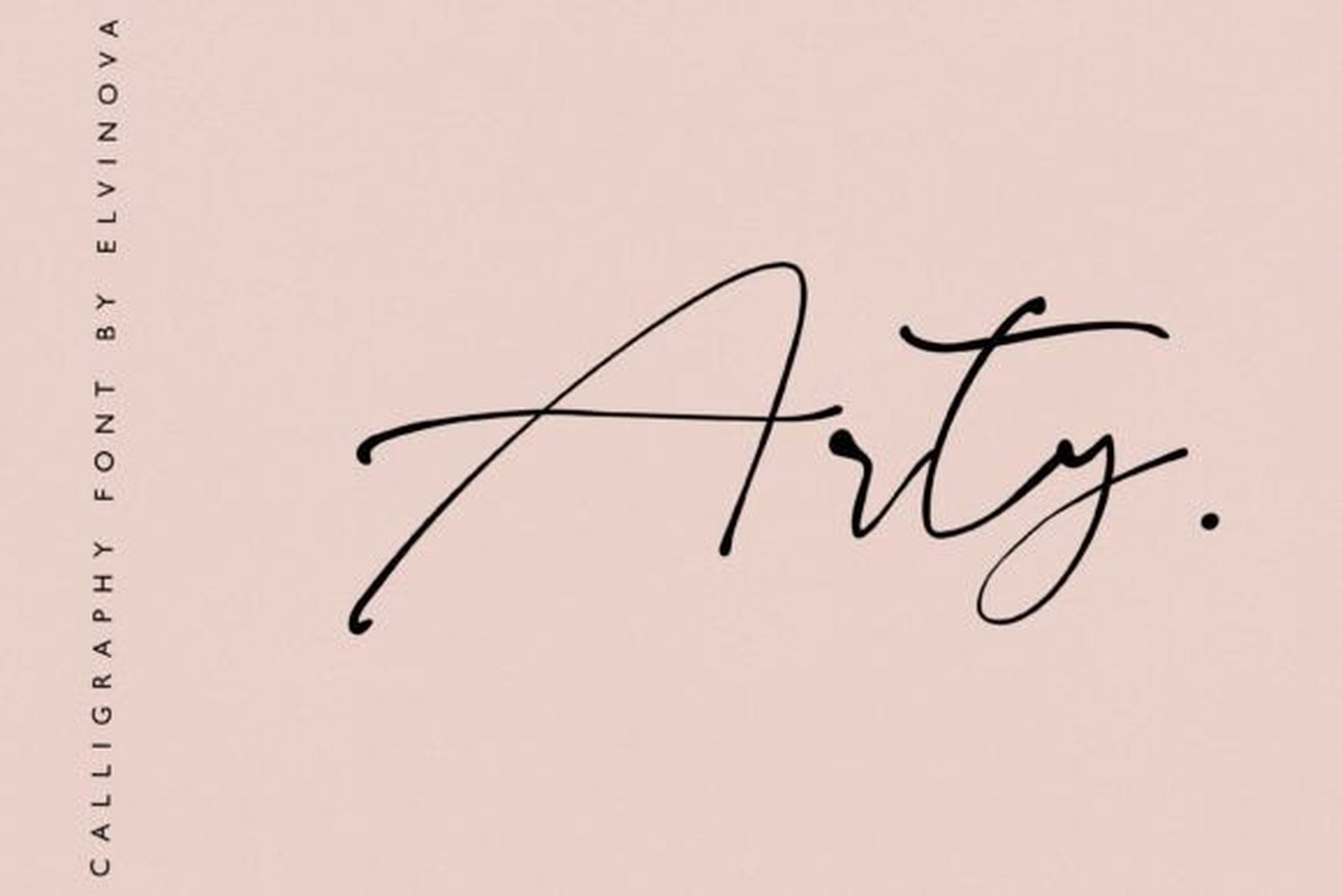 Arty Font — signature style monoline calligraphy tattoo font preview