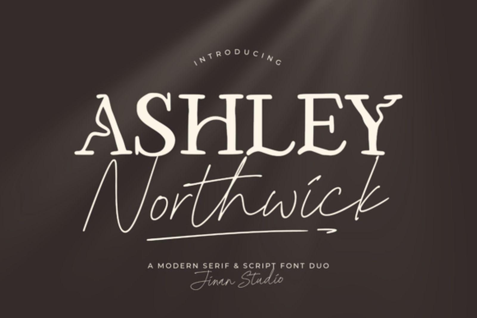 Ashley Northwick Duo Font by jinanstd, font combination preview
