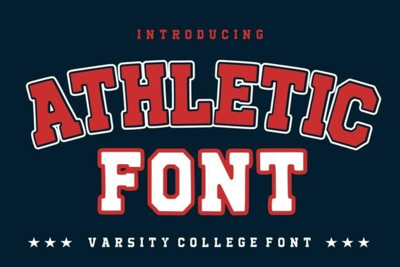 Athletic Font by mardanimirza12, sports font preview