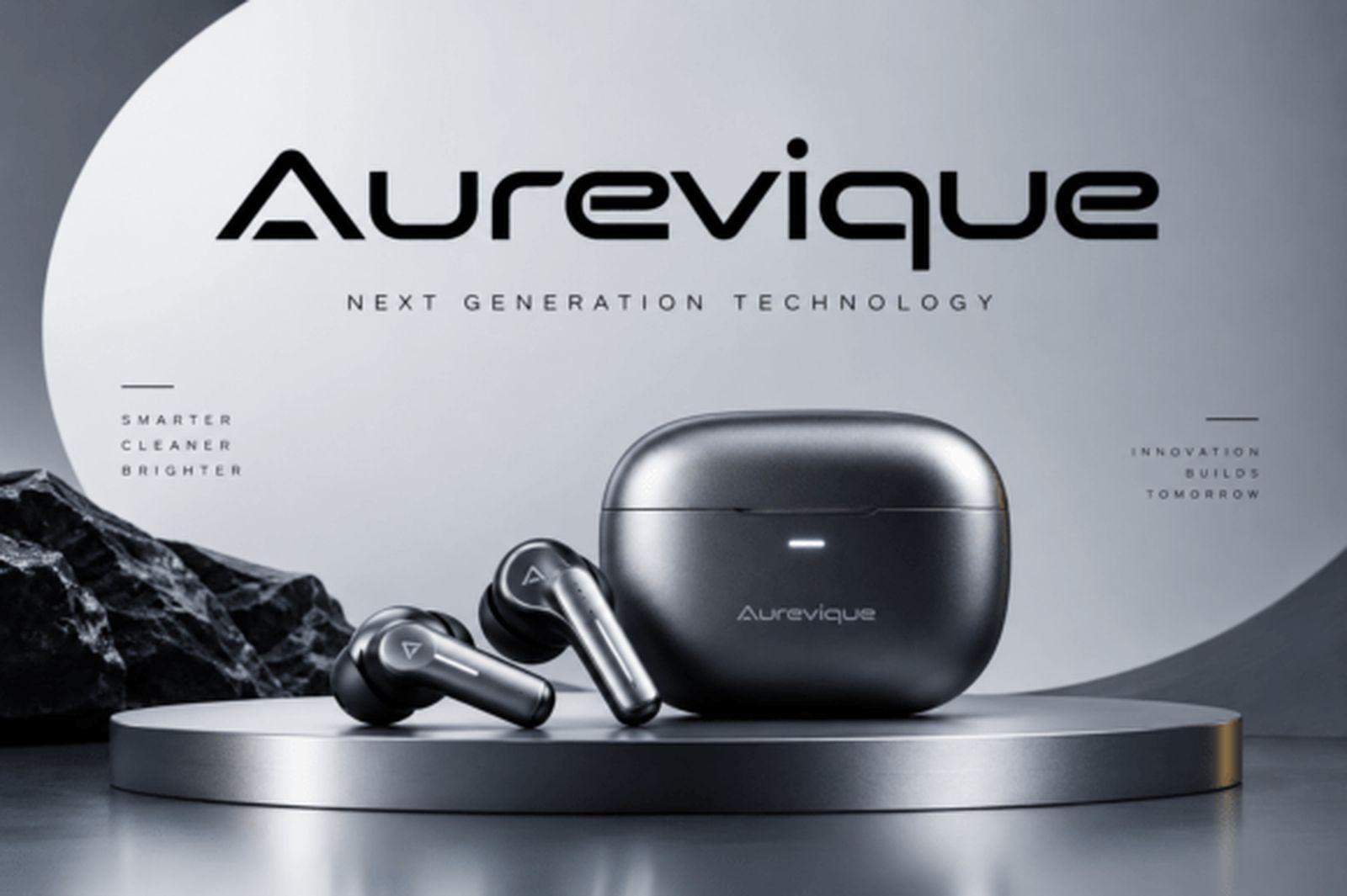 Aurevique Font wide geometric font for tech product logos