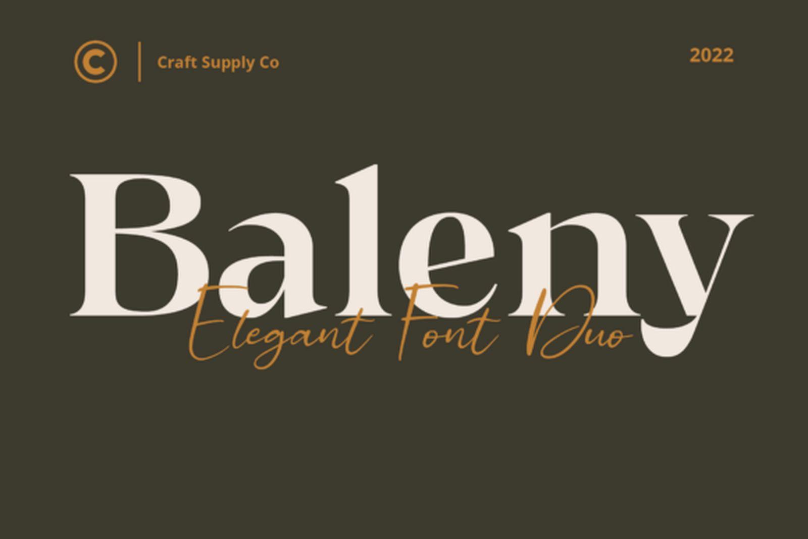 Baleny Duo Font by craftsupplyco, font combination preview