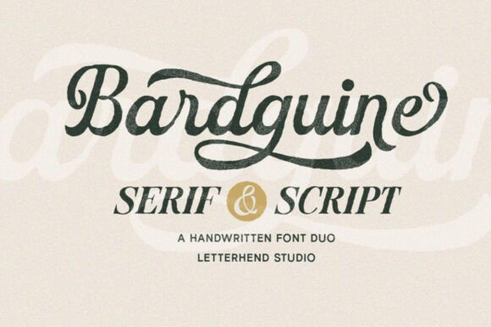 Bardguine Serif and Script Duo Font by letterhend, font combination preview