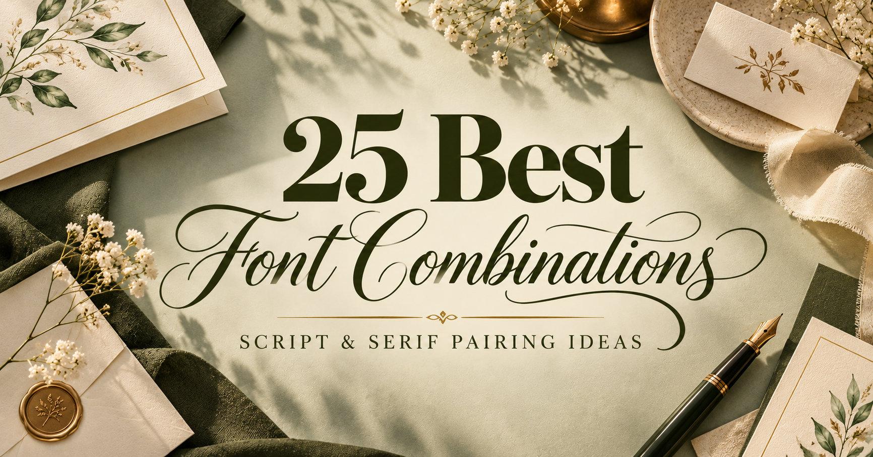 25 Best Font Combinations: Script and Serif Font Pairing Ideas for Weddings