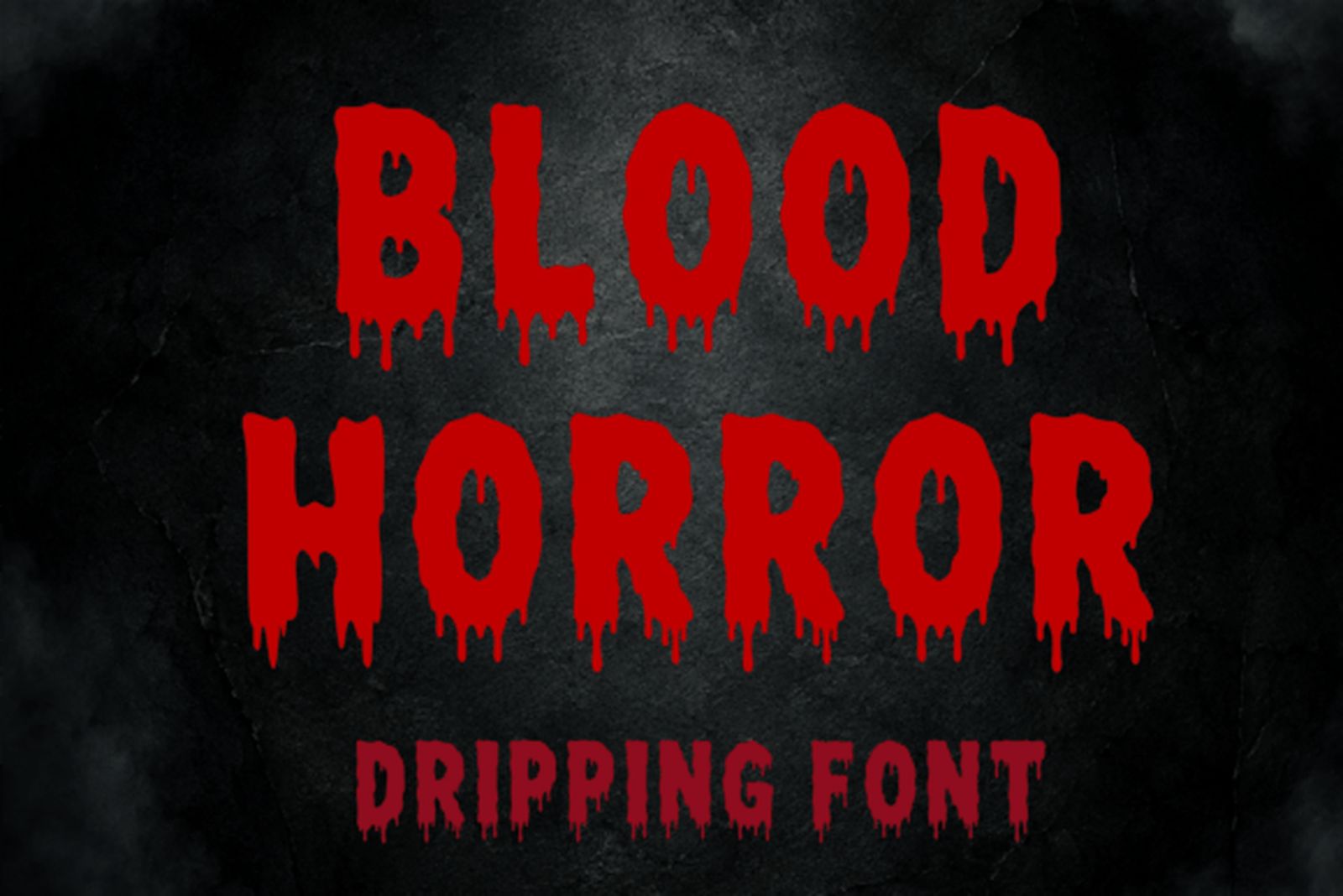 Blood Horror Font dripping Halloween lettering