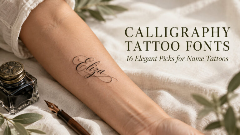 Calligraphy Tattoo Fonts: 16 Elegant Picks for Name Tattoos and Fine-Line Designs