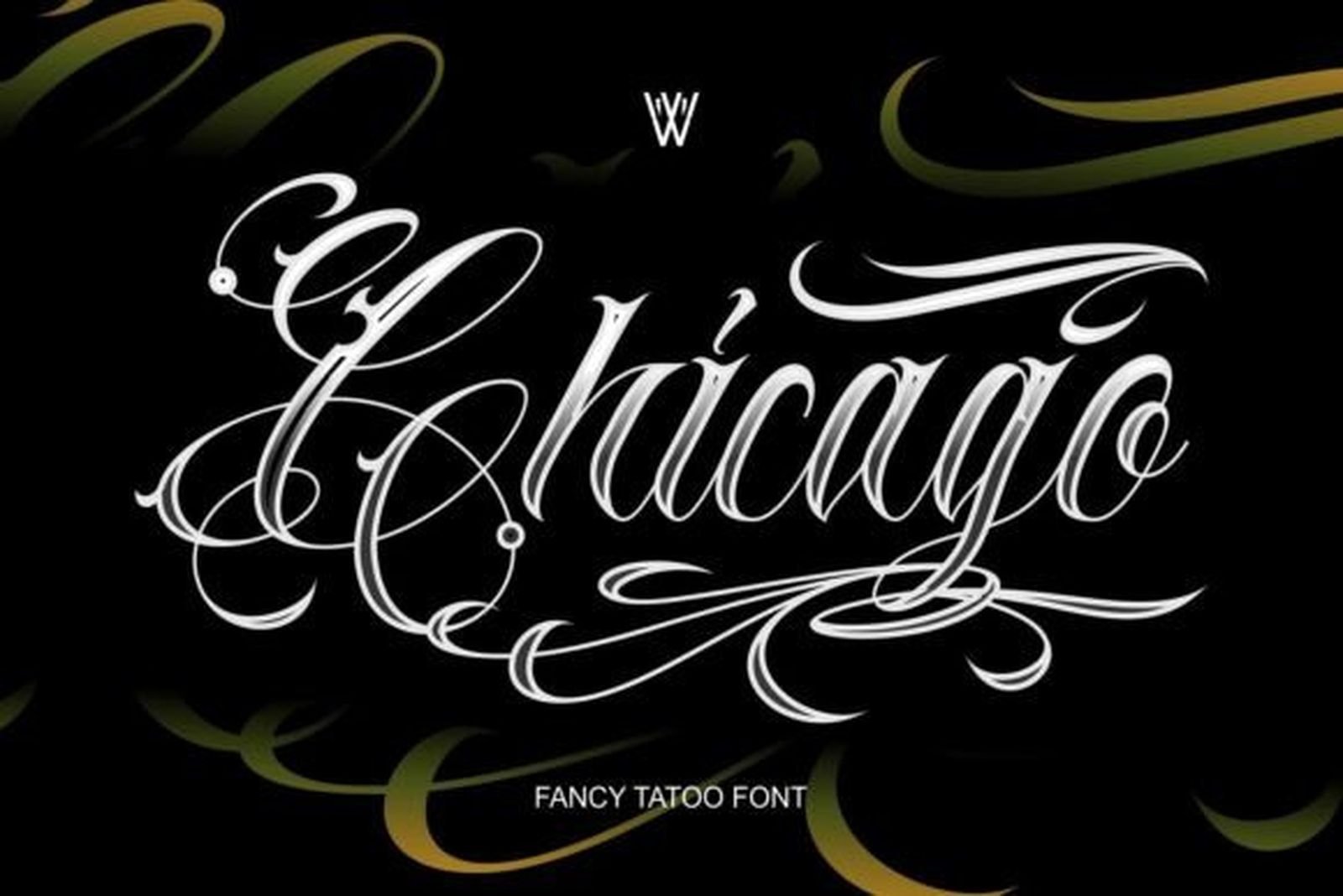 Chicago Font — chicano tattoo script and blackletter collection preview